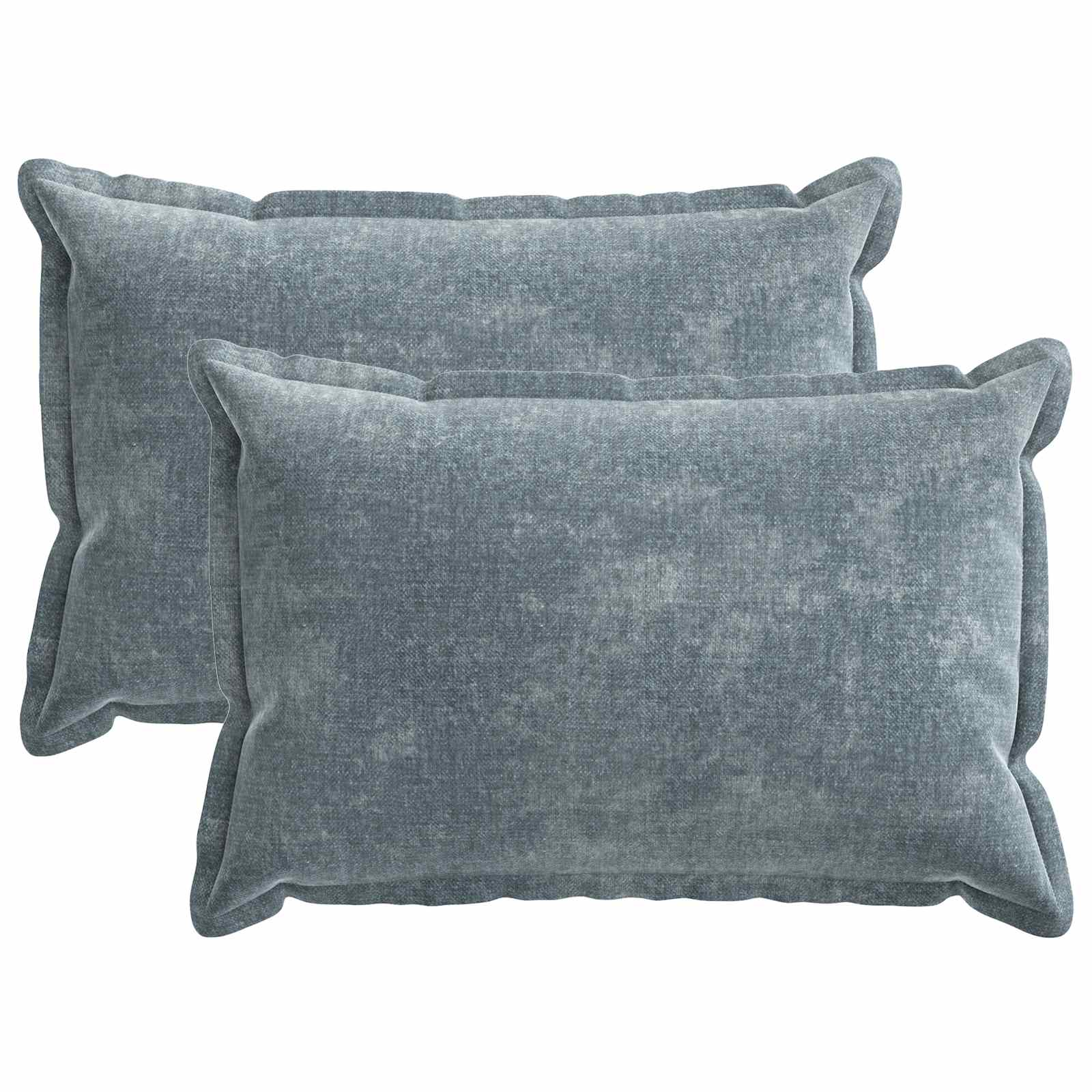 Kussensloop 2 st HOUTEN Lichtblauw 50 x 70 cm Chenille Stof image 2