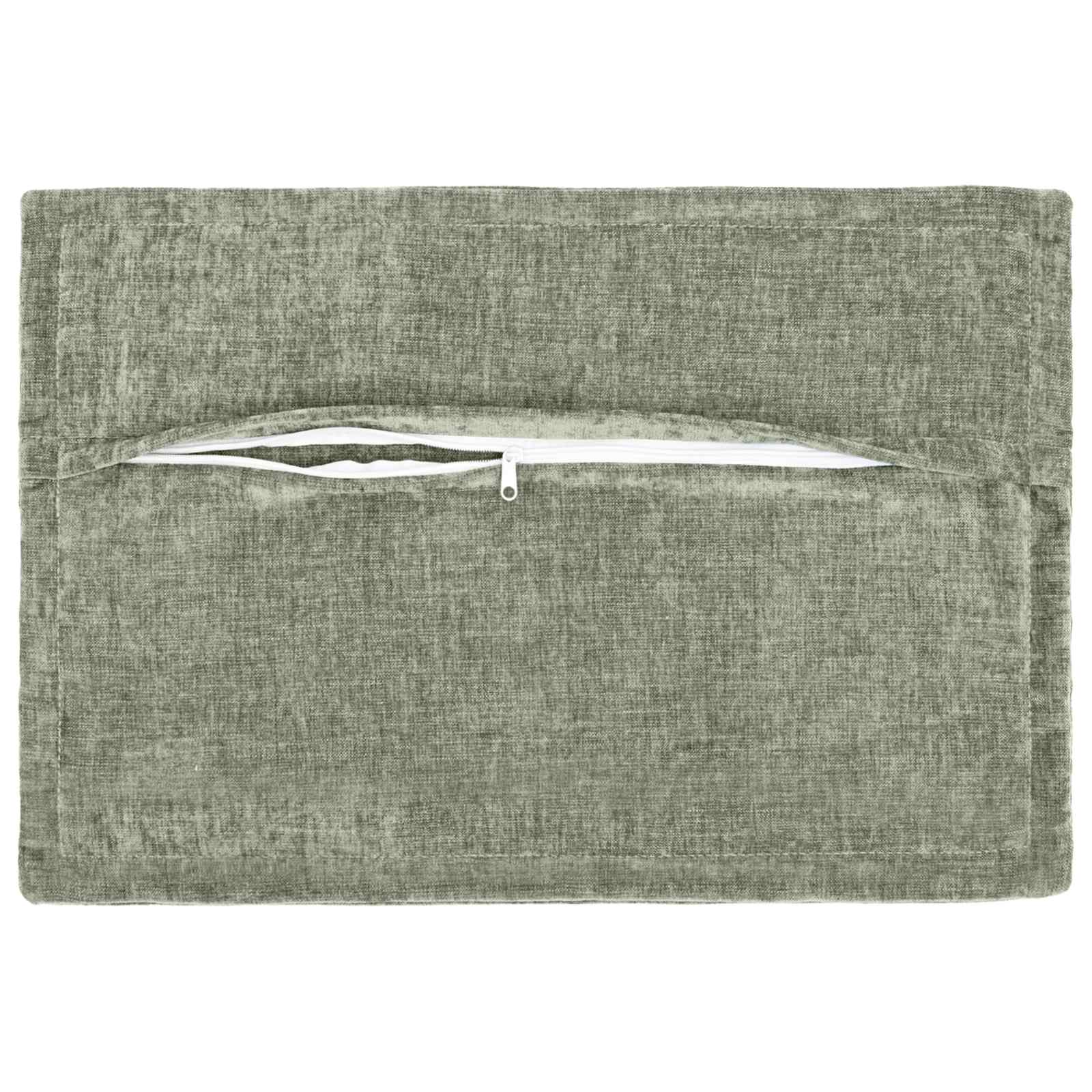 Kussensloop 2 st HOUTEN Groen 50 x 70 cm Chenille Stof image 4