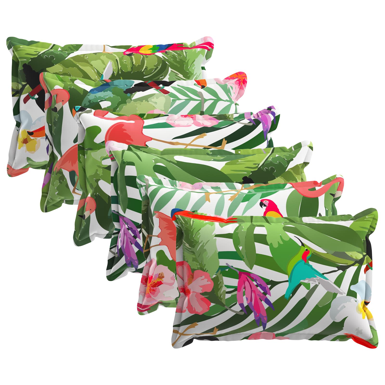 vidaXL Poťah na podložku 6 ks HOUTEN Viacfarebný 50 x 70 cm Polyester