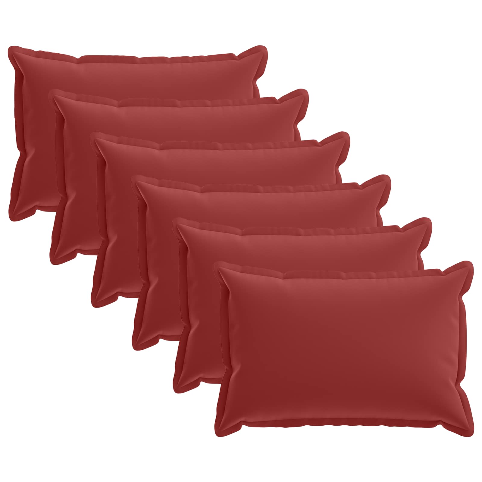 Kussensloop 6 st HOUTEN Wijnrood 50 x 70 cm Polyester image 1