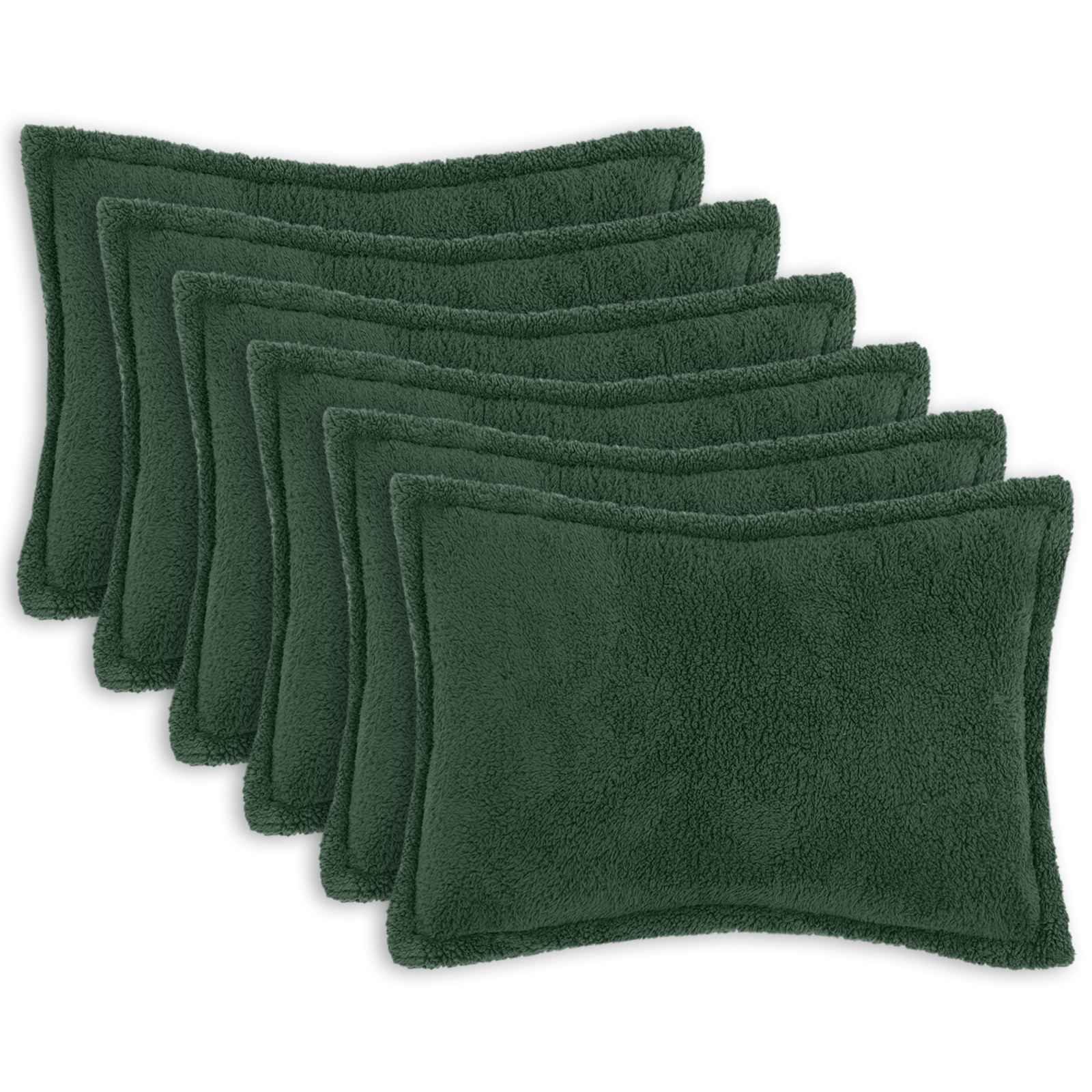 Prevleka za blazino 6 kos HOUTEN Temno zelena 50 x 70 cm Bouclé