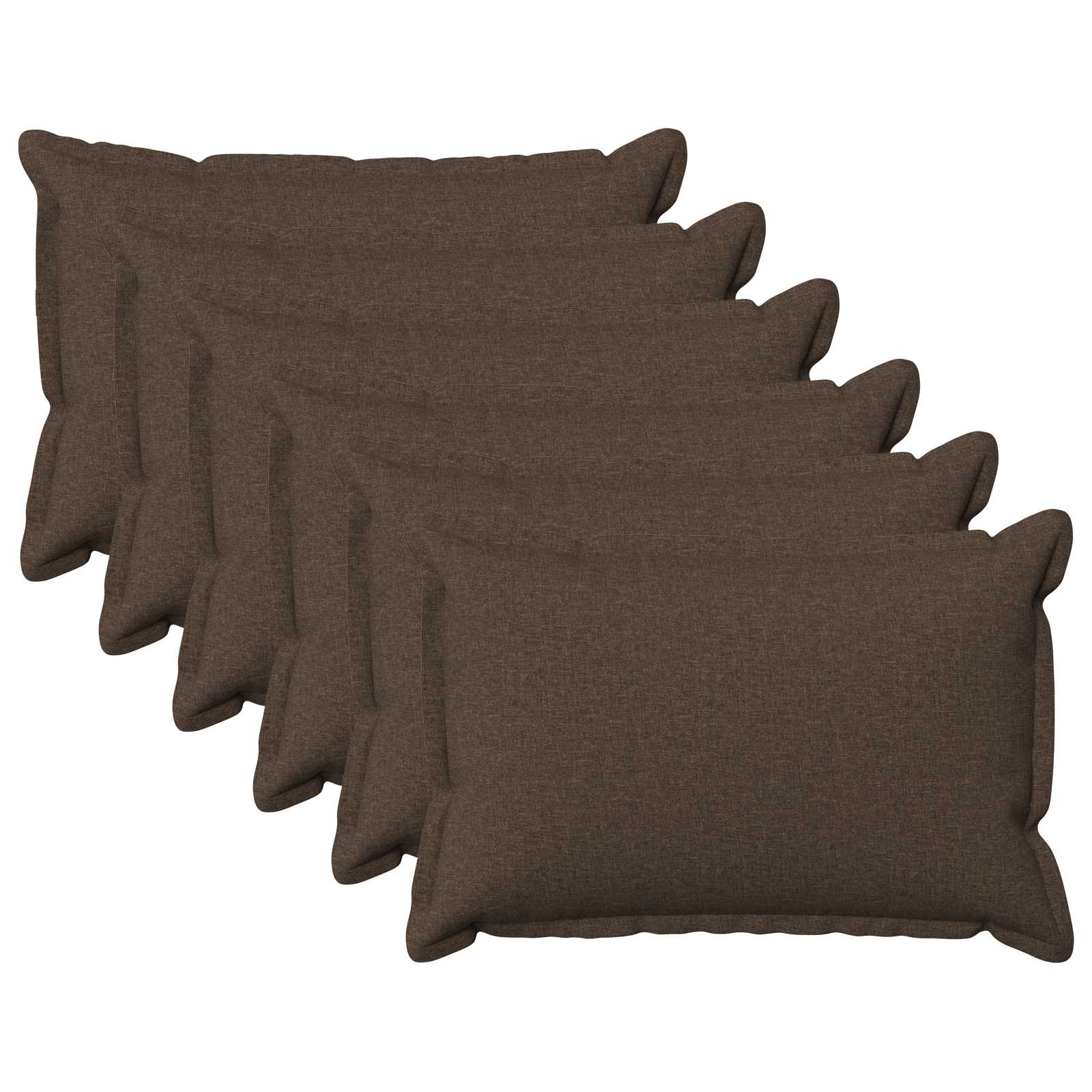 Kussensloop 6 pcs HOUTEN Taupe 50 x 75 cm Faux Linnen image 1