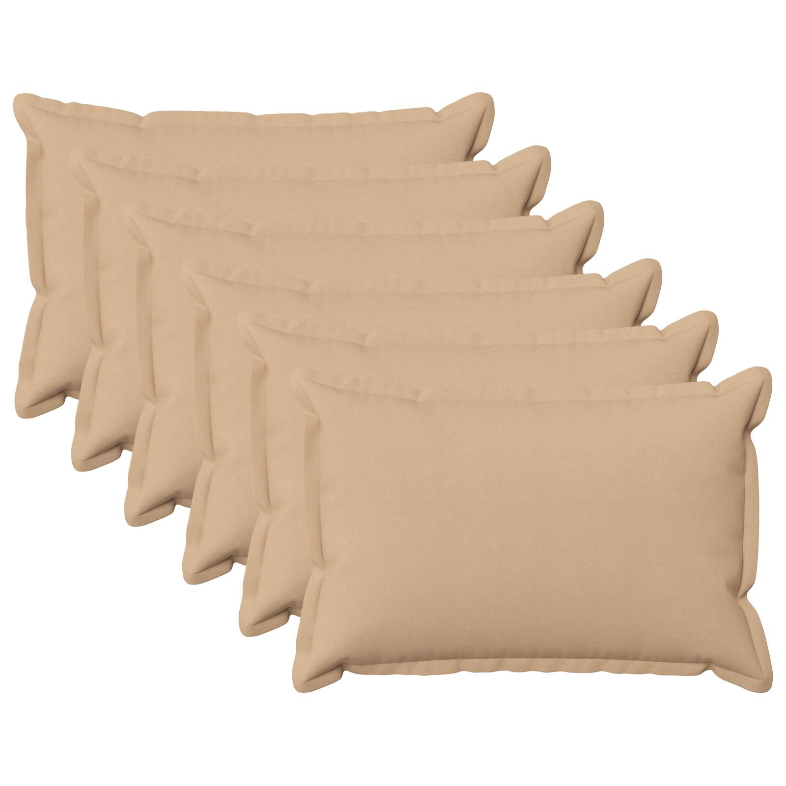 Kussensloop 6 pcs HOUTEN Crèmekleurig 50 x 75 cm Faux Linnen image 1