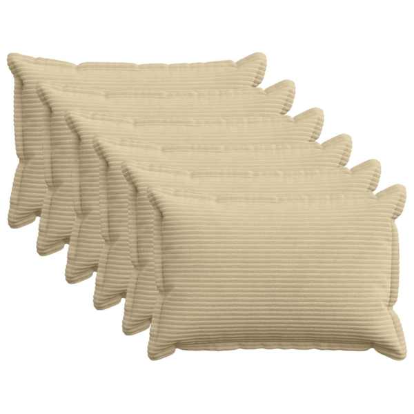 vidaXL Diivanipadi 6 tk HOUTEN Hele roheline hall 50 x 75 cm