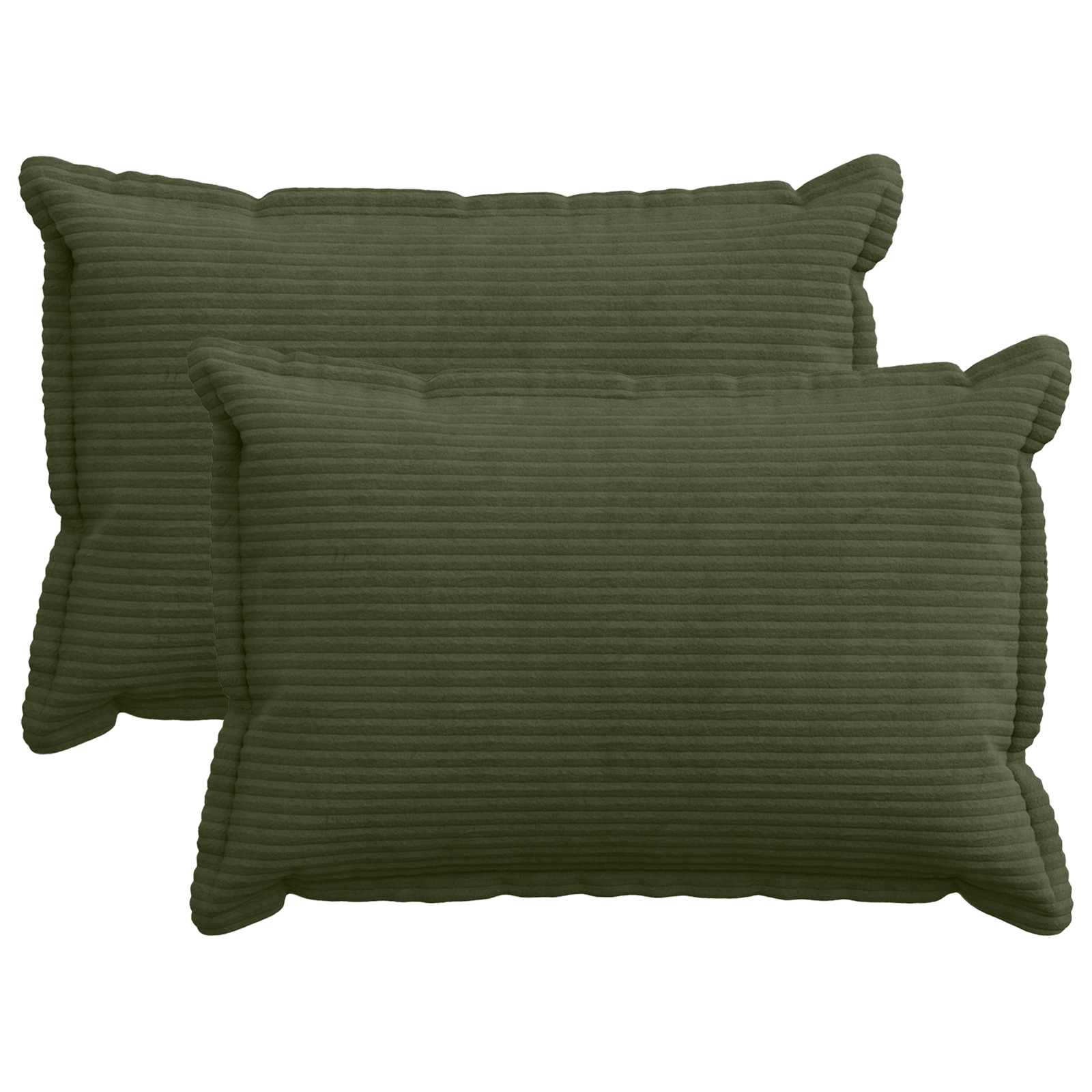 Kussensloop 2 st HOUTEN Groen 50 x 75 cm corduroy image 1