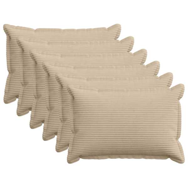 vidaXL Diivanipadi 6 tk HOUTEN Pruunikashall 50 x 75 cm manchester