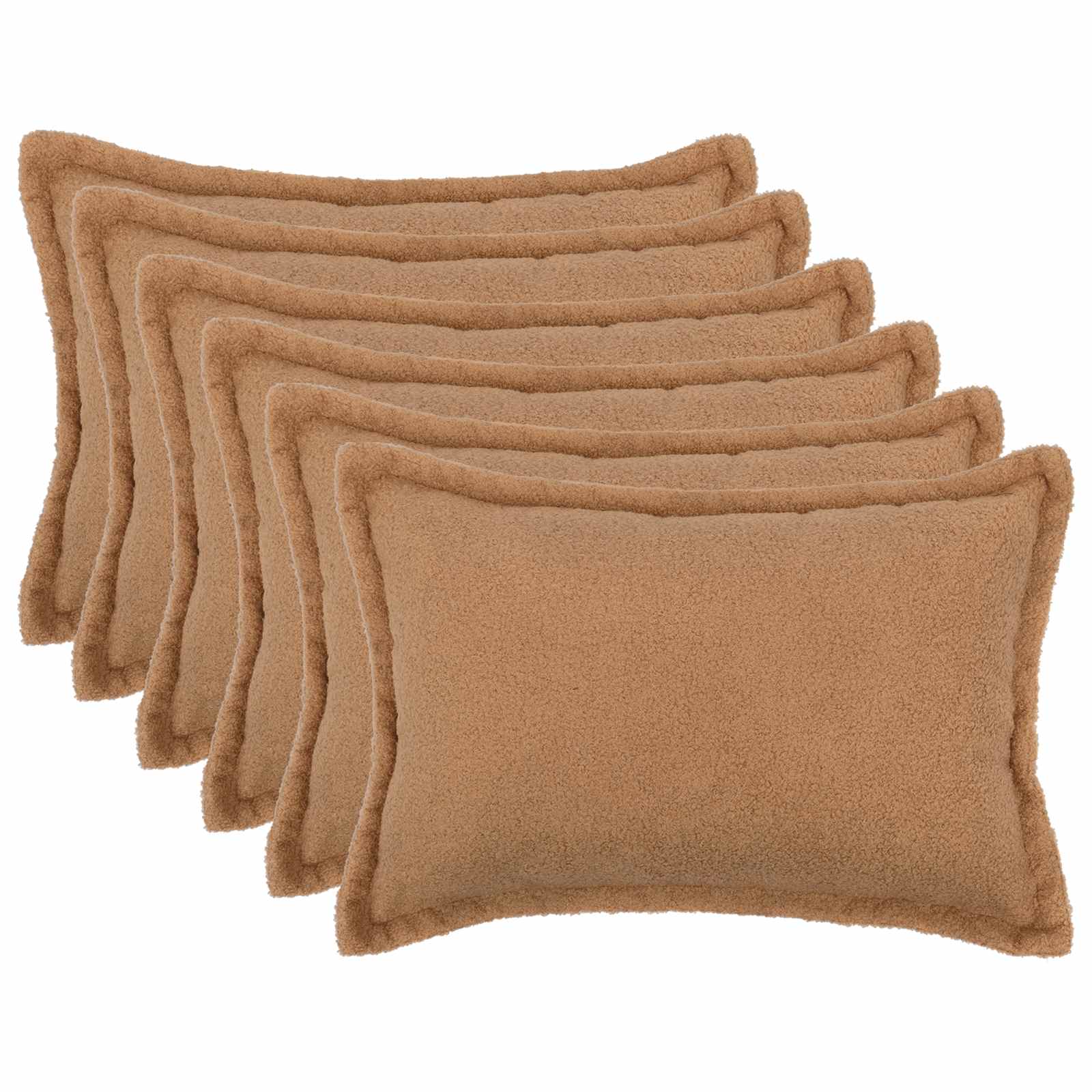 Kussensloop 6 pcs HOUTEN Beige 50 x 75 cm Bouclé image 1