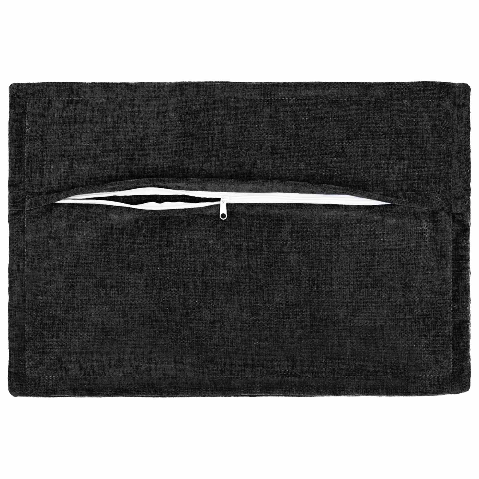 Kussensloop 2 st HOUTEN Antraciet 50 x 75 cm Chenille Stof image 4