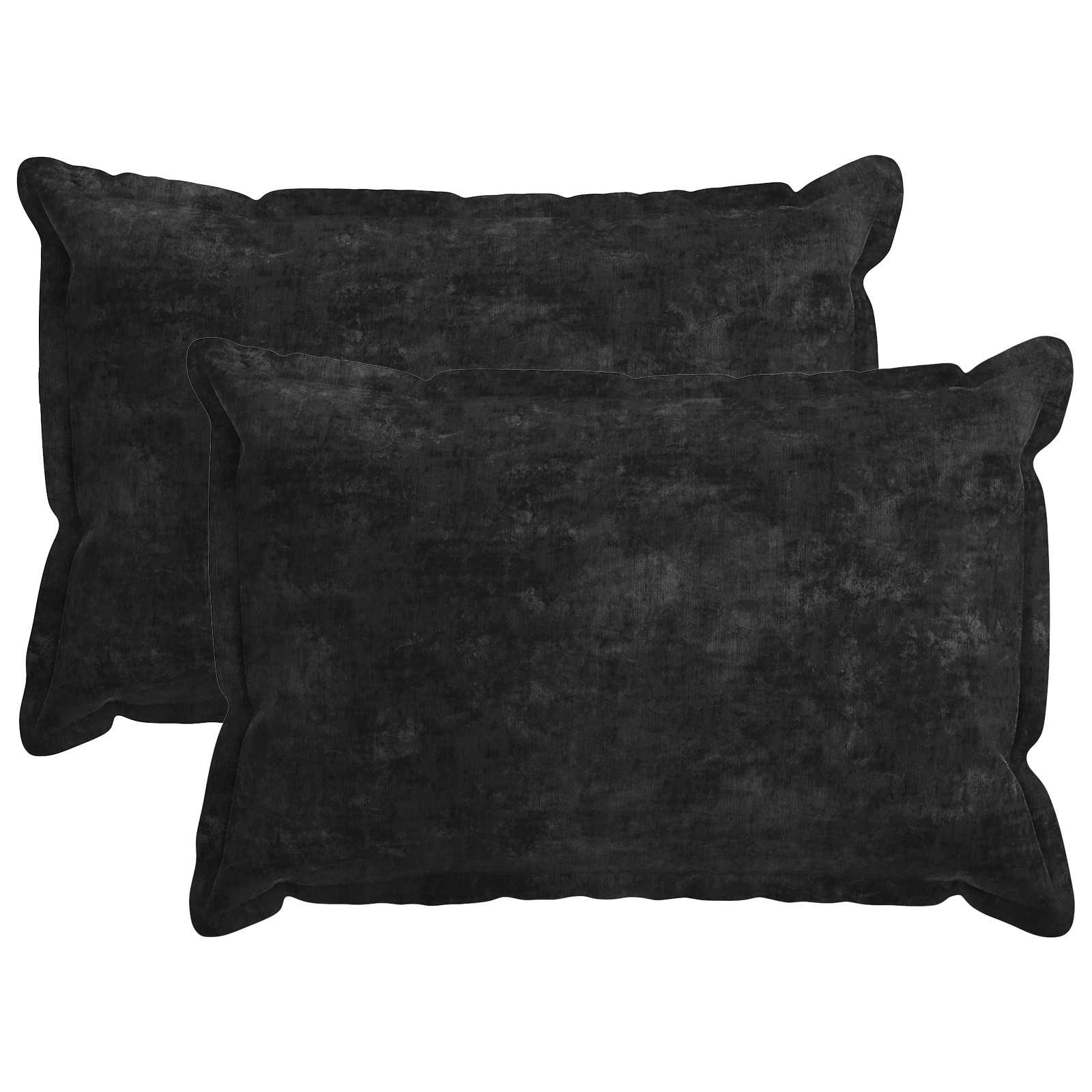 Kussensloop 2 st HOUTEN Antraciet 50 x 75 cm Chenille Stof image 2