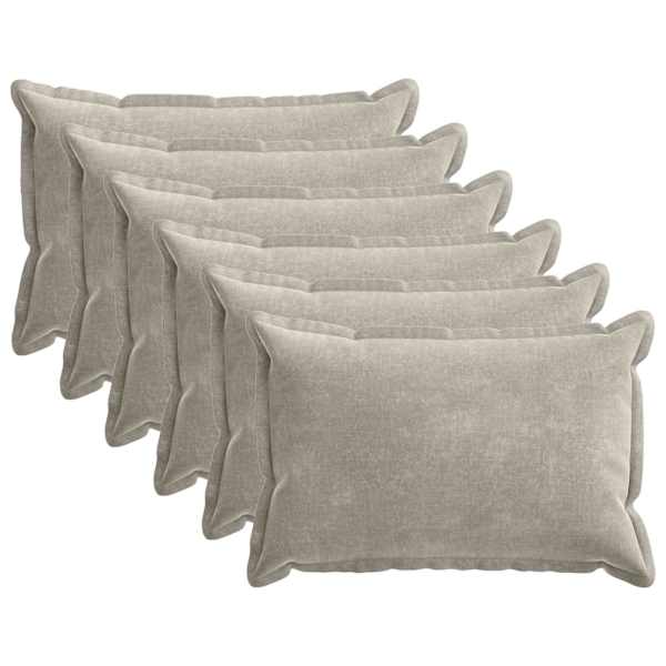 vidaXL Diivanipadi 6 tk HOUTEN Helehall 50 x 75 cm &Scaron;en&uuml;&uuml;lfabric