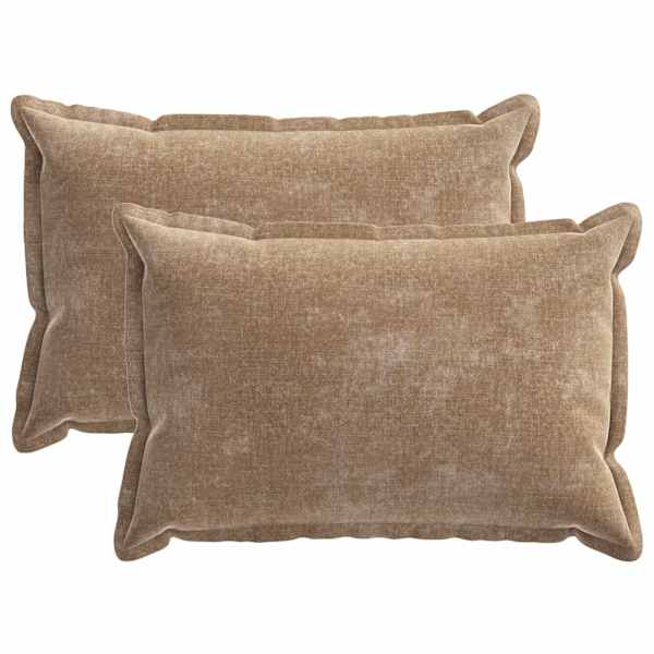 vidaXL Diivanipadi 2 tk HOUTEN Pruun 50 x 75 cm &Scaron;en&uuml;&uuml;lfabric