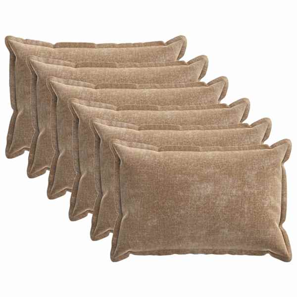 vidaXL Diivanipadi 6 tk HOUTEN Pruun 50 x 75 cm &Scaron;en&uuml;&uuml;lfabric