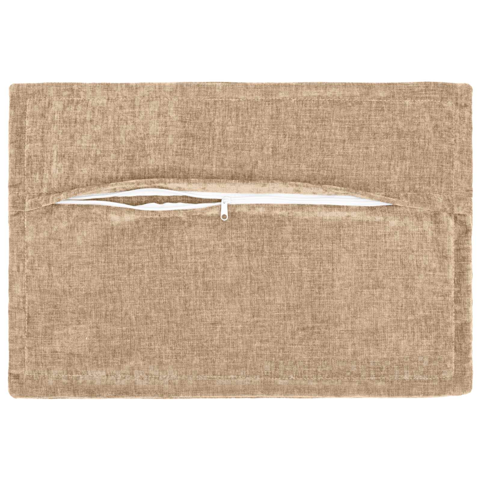 Kussensloop 2 st HOUTEN Taupe 50 x 75 cm Chenille Stof image 4
