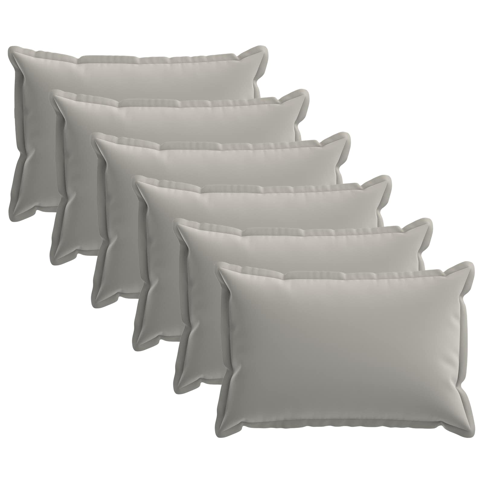 Kussensloop 6 st HOUTEN Grijs 50 x 75 cm Polyester image 1