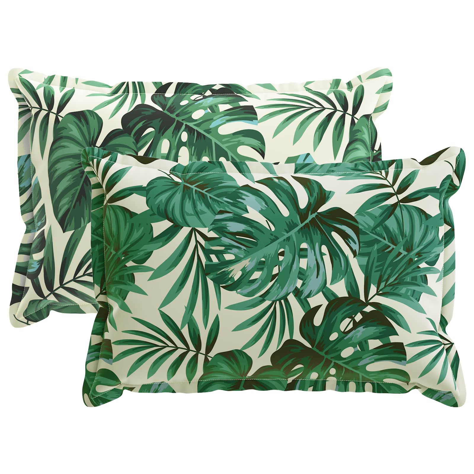 vidaXL Poťah na podložku 2 ks HOUTEN Vzor s listami 50 x 75 cm