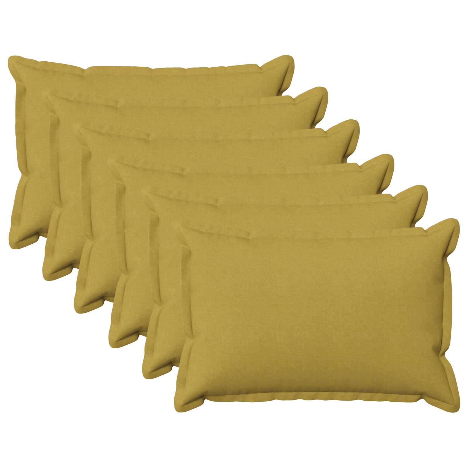 Kussensloop 6 pcs HOUTEN Lichtgroen 50 x 80 cm Faux Linnen image 1