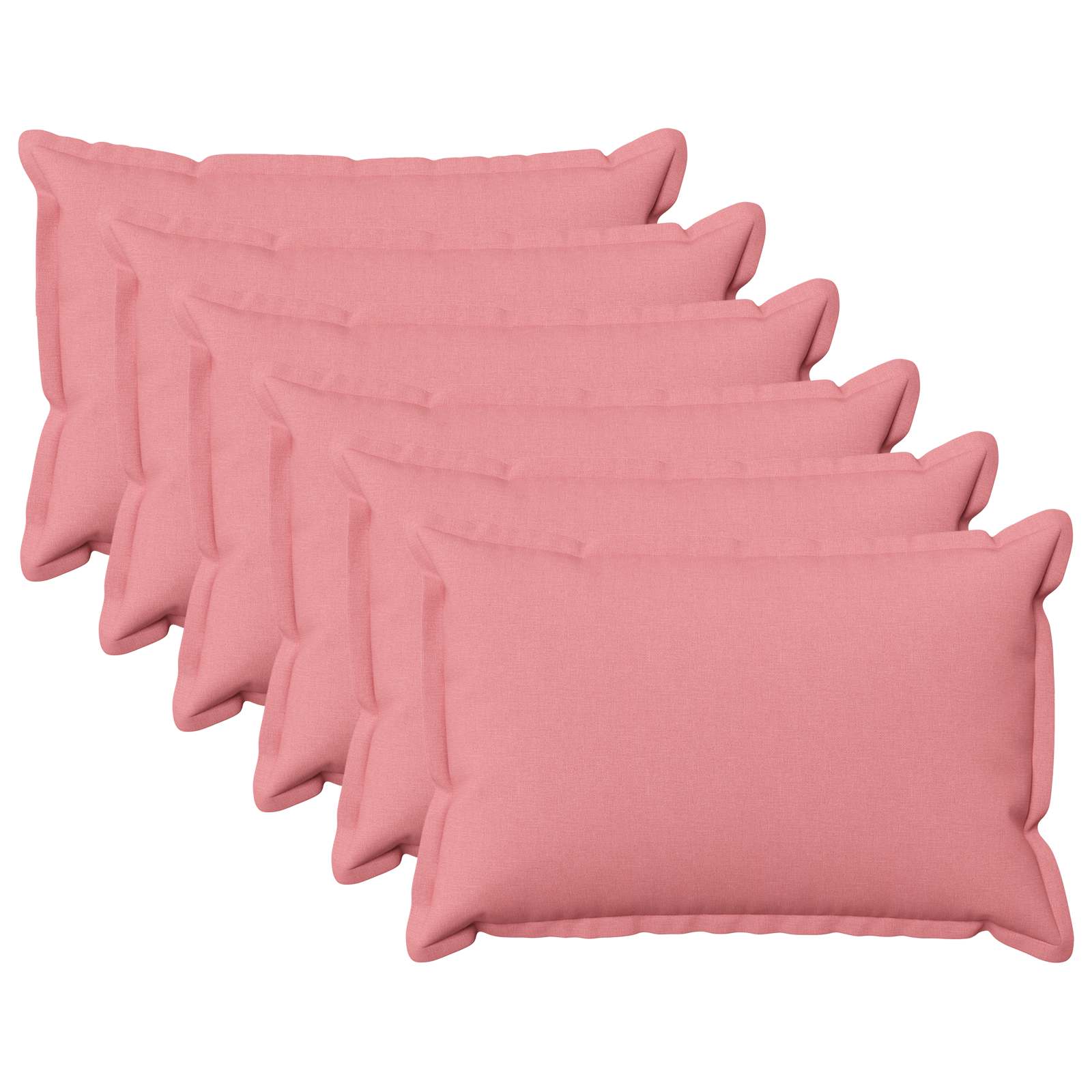 Kussensloop 6 pcs HOUTEN Roze 50 x 80 cm Faux Linnen image 1