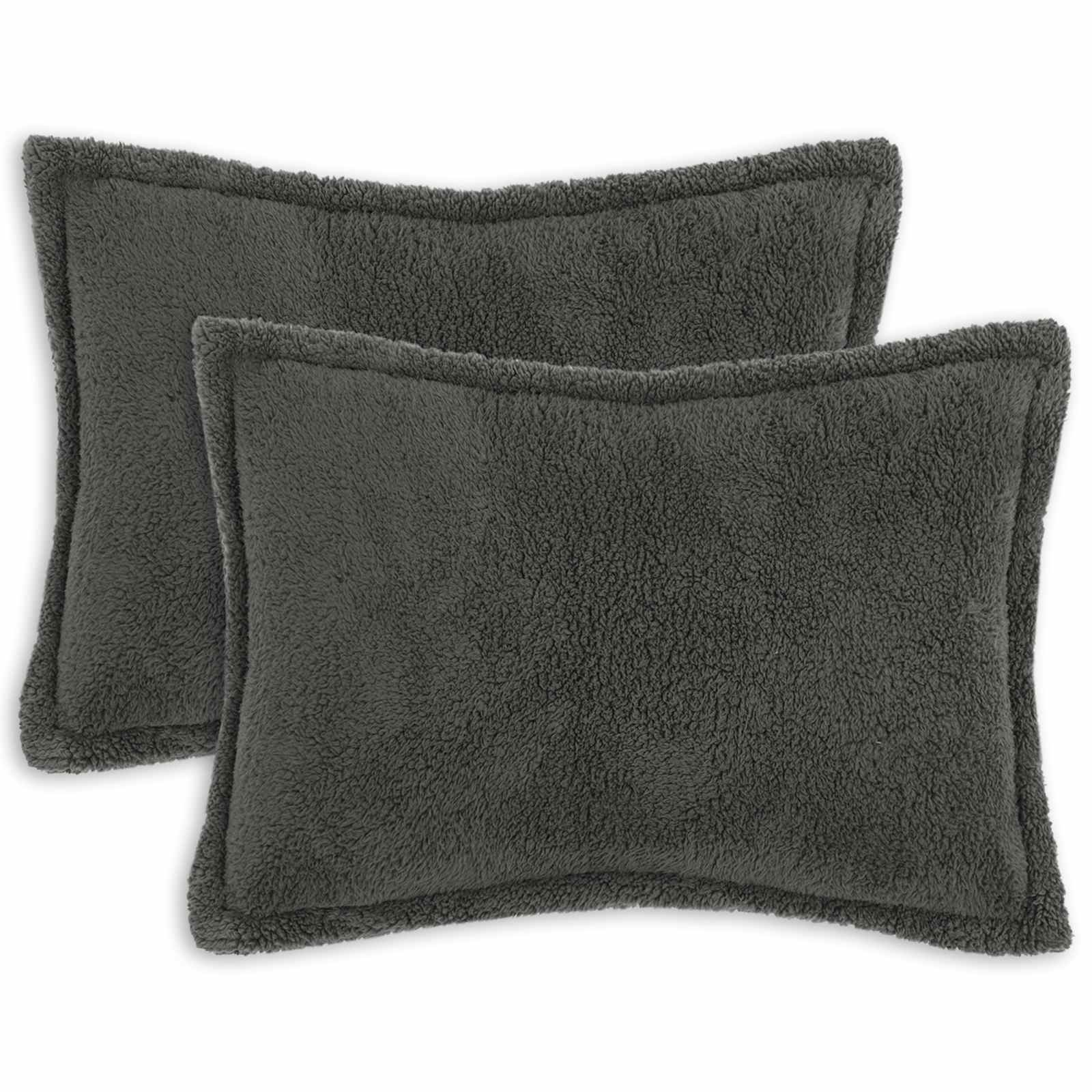 Prevleka za blazino 2 kos HOUTEN Temno siva 50 x 80 cm Bouclé