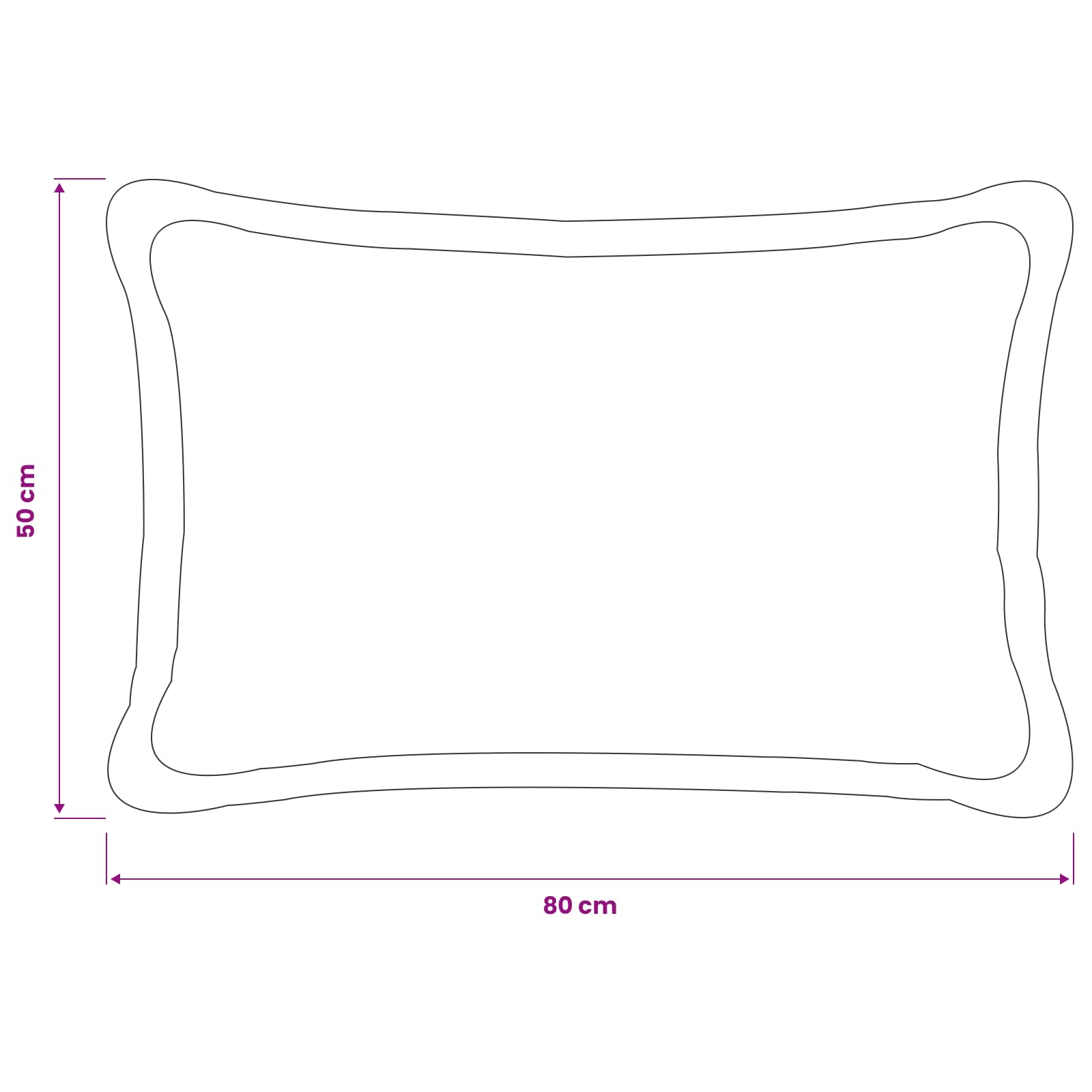 Prevleka za blazino 2 kos HOUTEN Temno siva 50 x 80 cm Bouclé