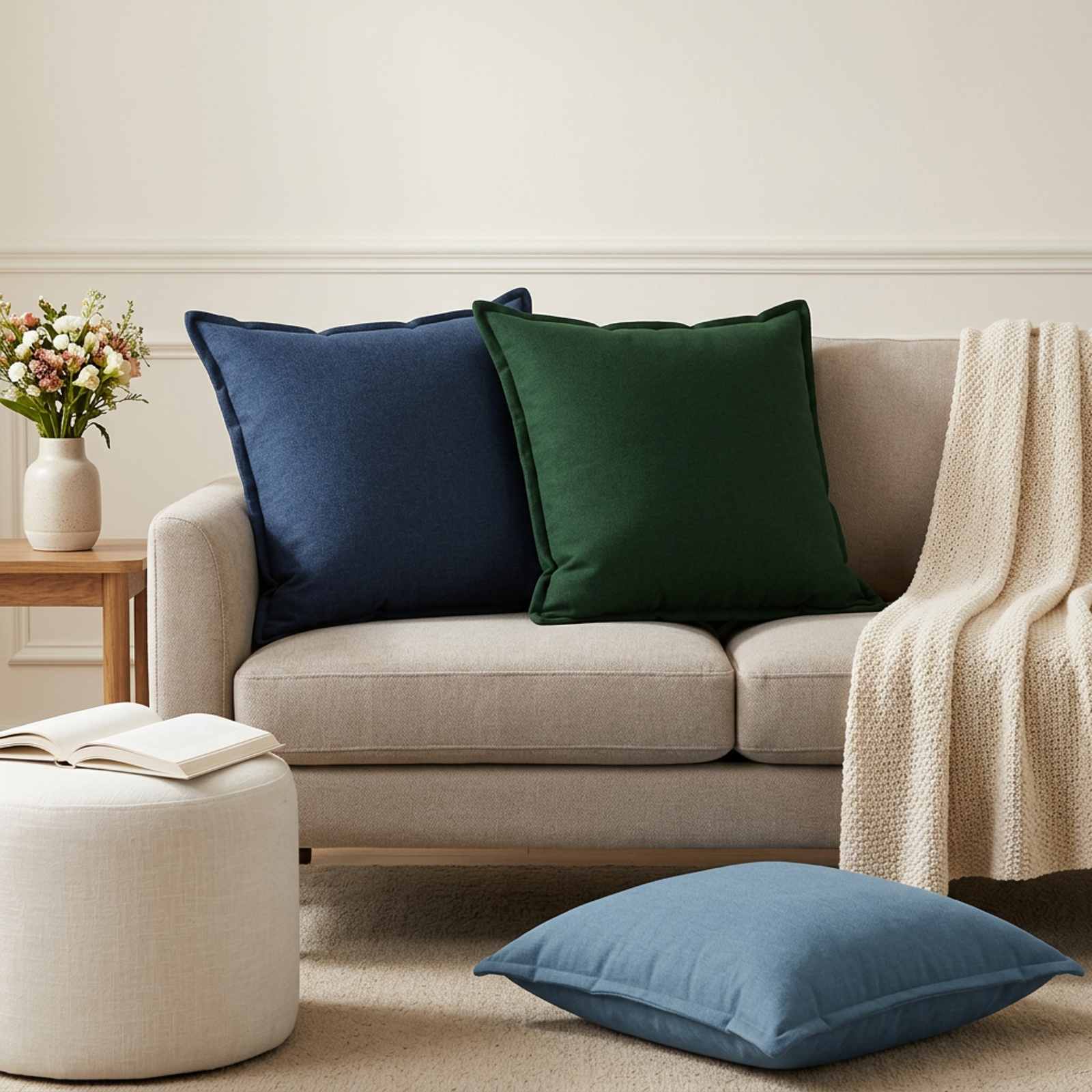 Prevleka za blazino 6 kos HOUTEN Jeans modra 60 x 60 cm