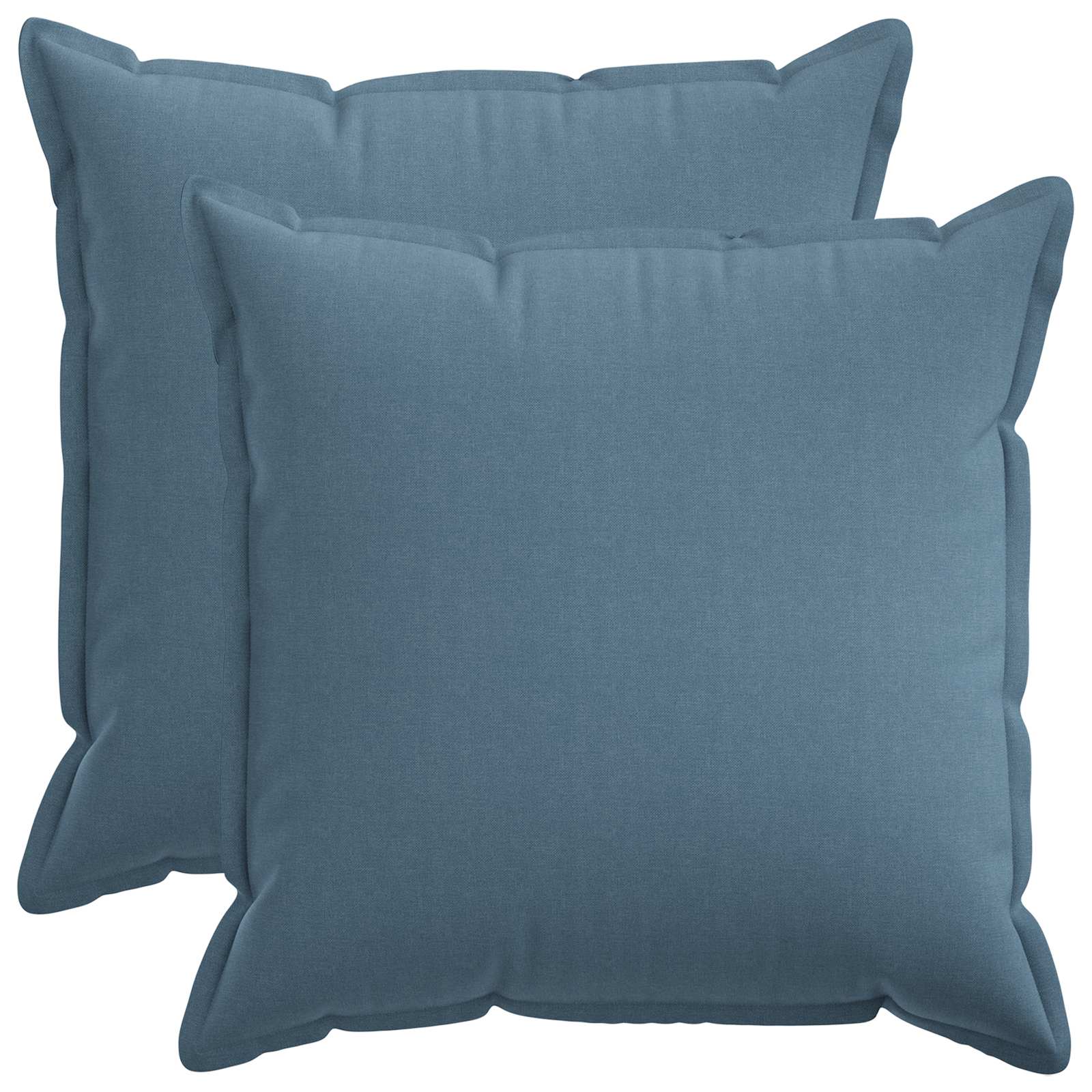 Kussensloop 2 pcs HOUTEN Jeans Blauw 55 x 55 cm Faux Linnen image 1