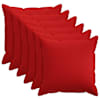 vidaXL Diivanipadi 6 tk HOUTEN Punane 55 x 55 cm Kunstlinen
