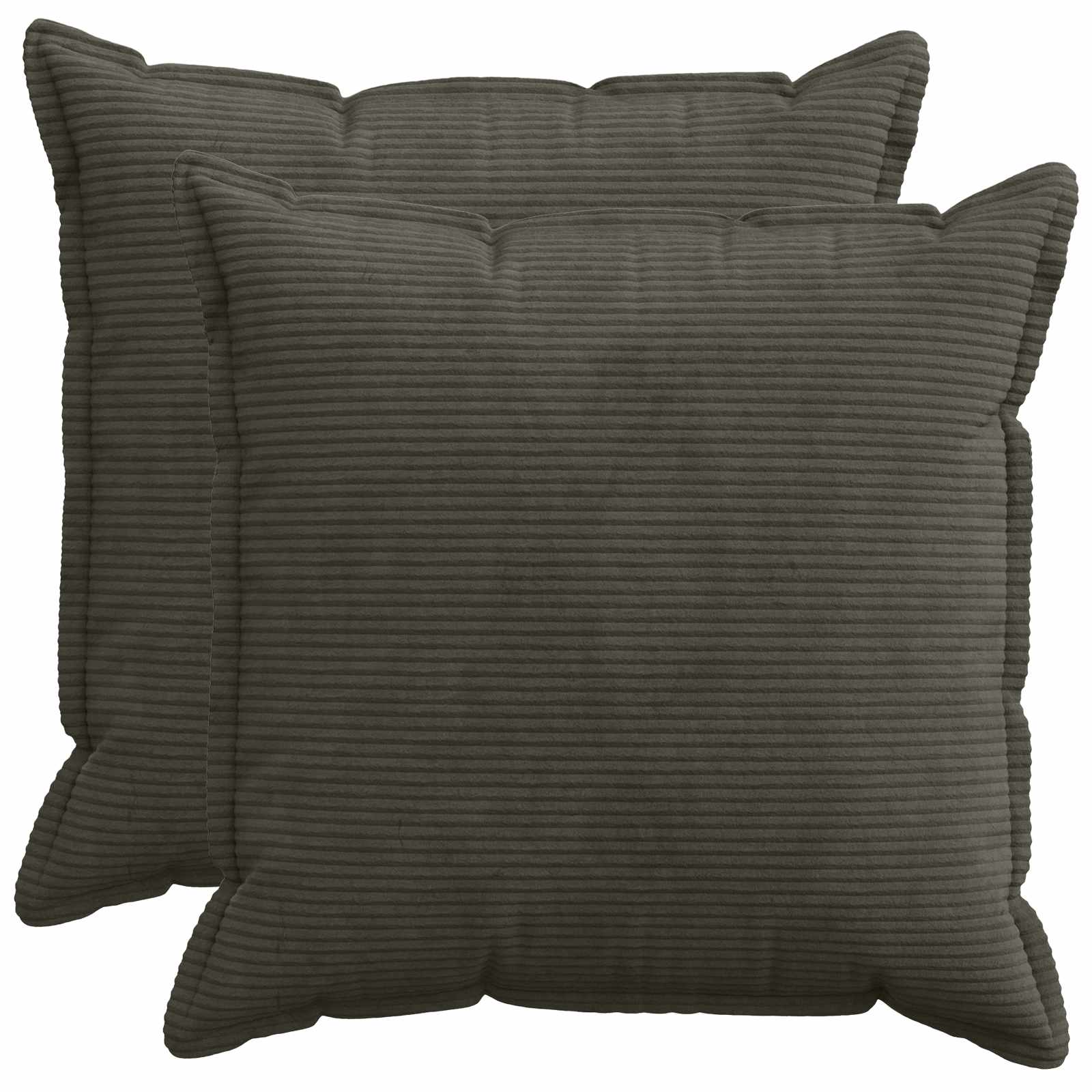 Kussensloop 2 st HOUTEN Antraciet 55 x 55 cm corduroy image 1