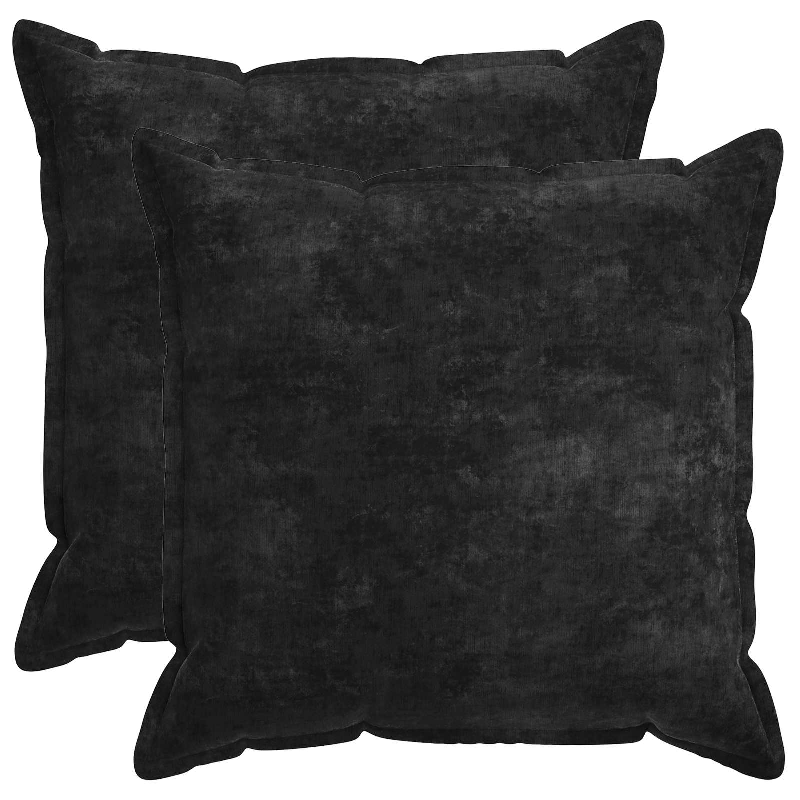 Kussensloop 2 st HOUTEN Antraciet 55 x 55 cm Chenille Stof image 2