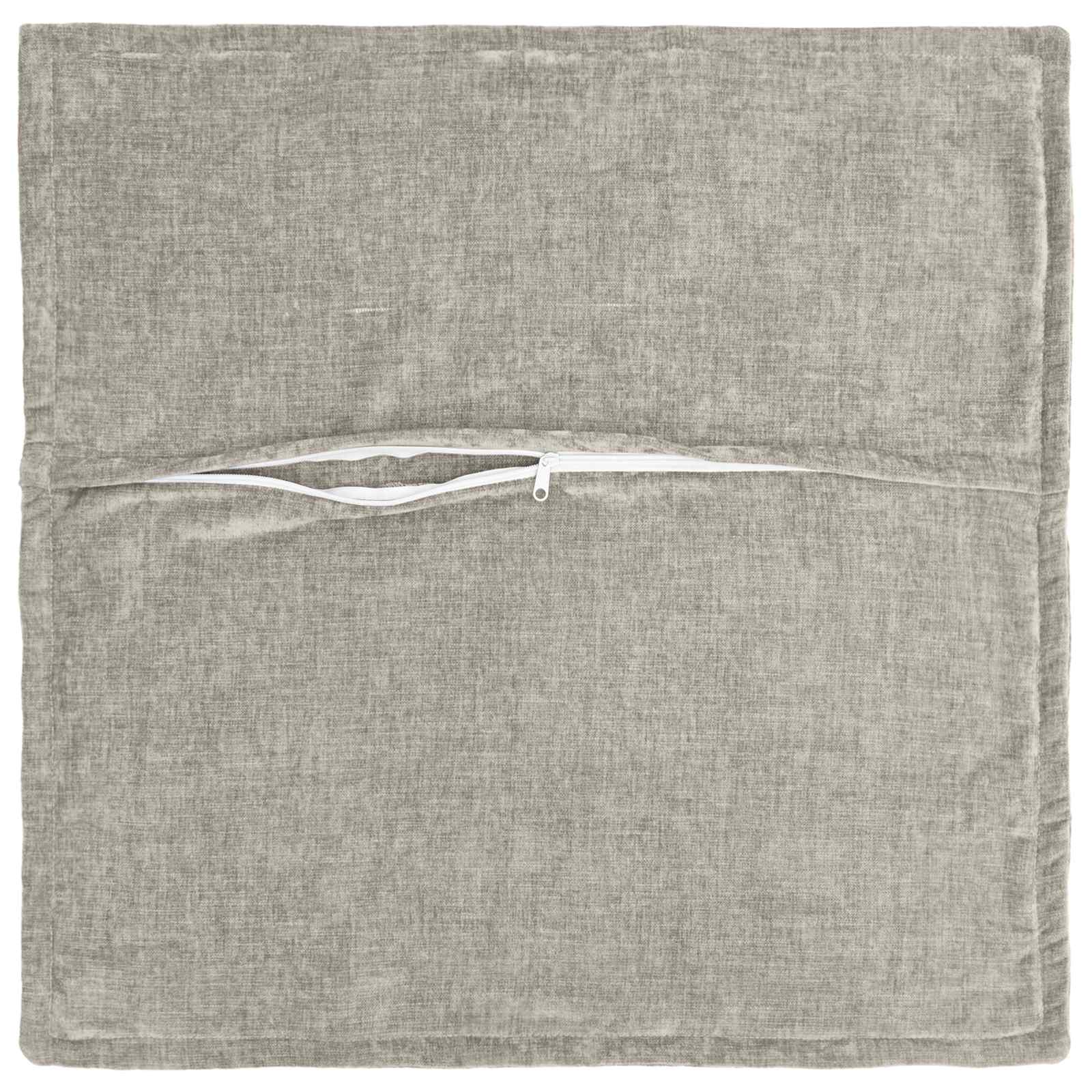 Kussensloop 2 st HOUTEN Lichtgrijs 55 x 55 cm Chenille Stof image 4