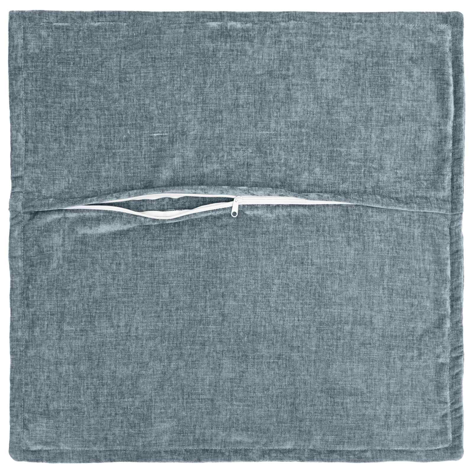 Kussensloop 2 st HOUTEN Lichtblauw 55 x 55 cm Chenille Stof image 4
