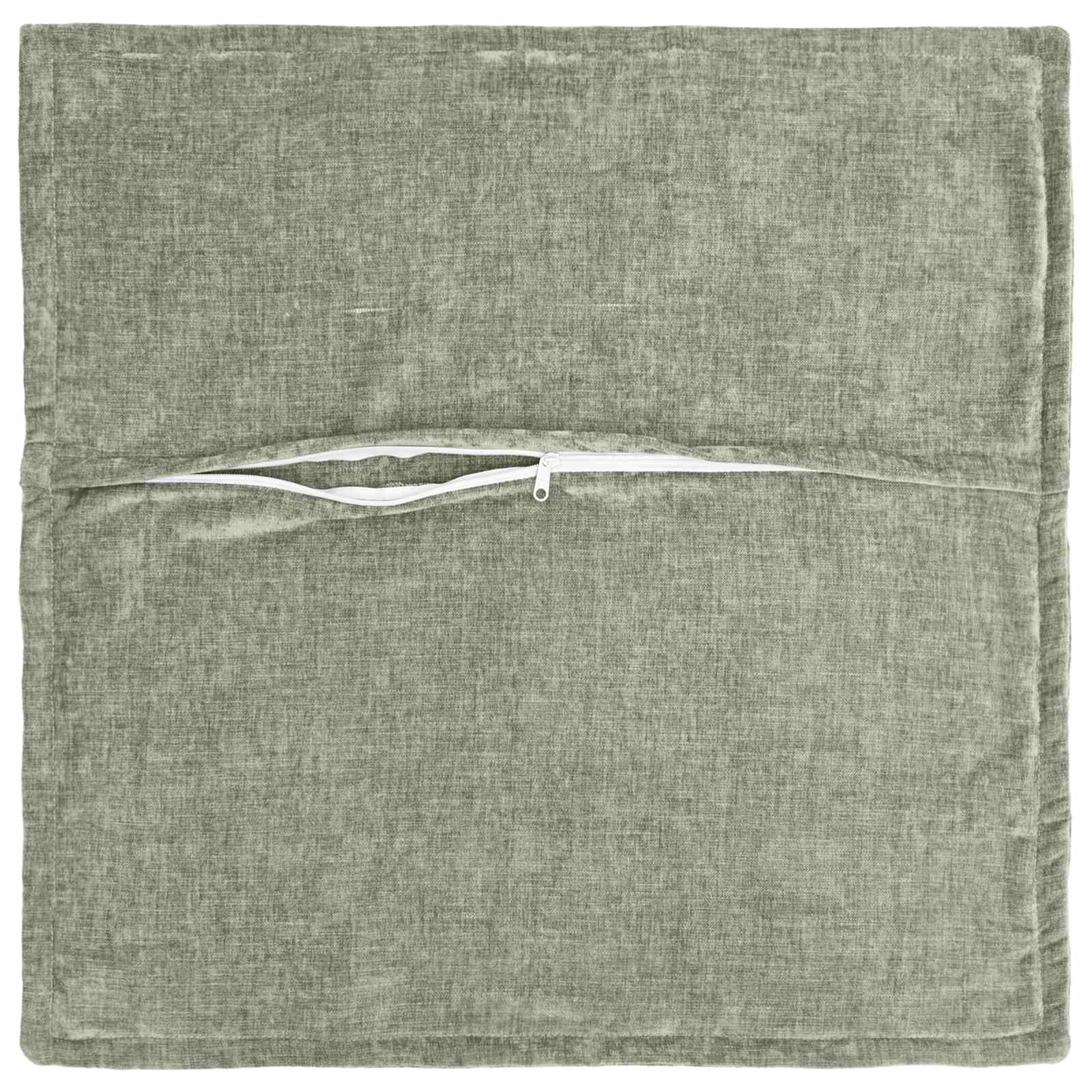 Kussensloop 2 st HOUTEN Groen 55 x 55 cm Chenille Stof image 4