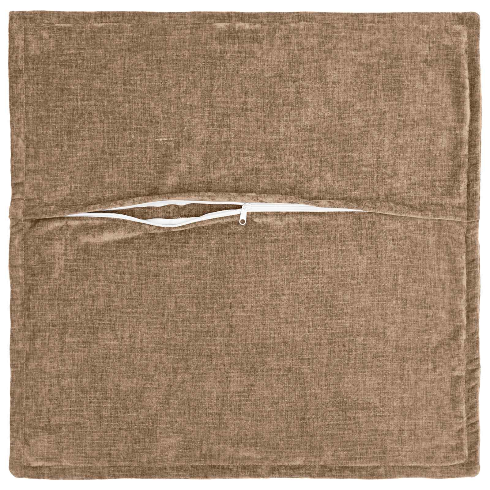 Kussensloop 2 st HOUTEN Bruin 55 x 55 cm Chenille Stof image 4
