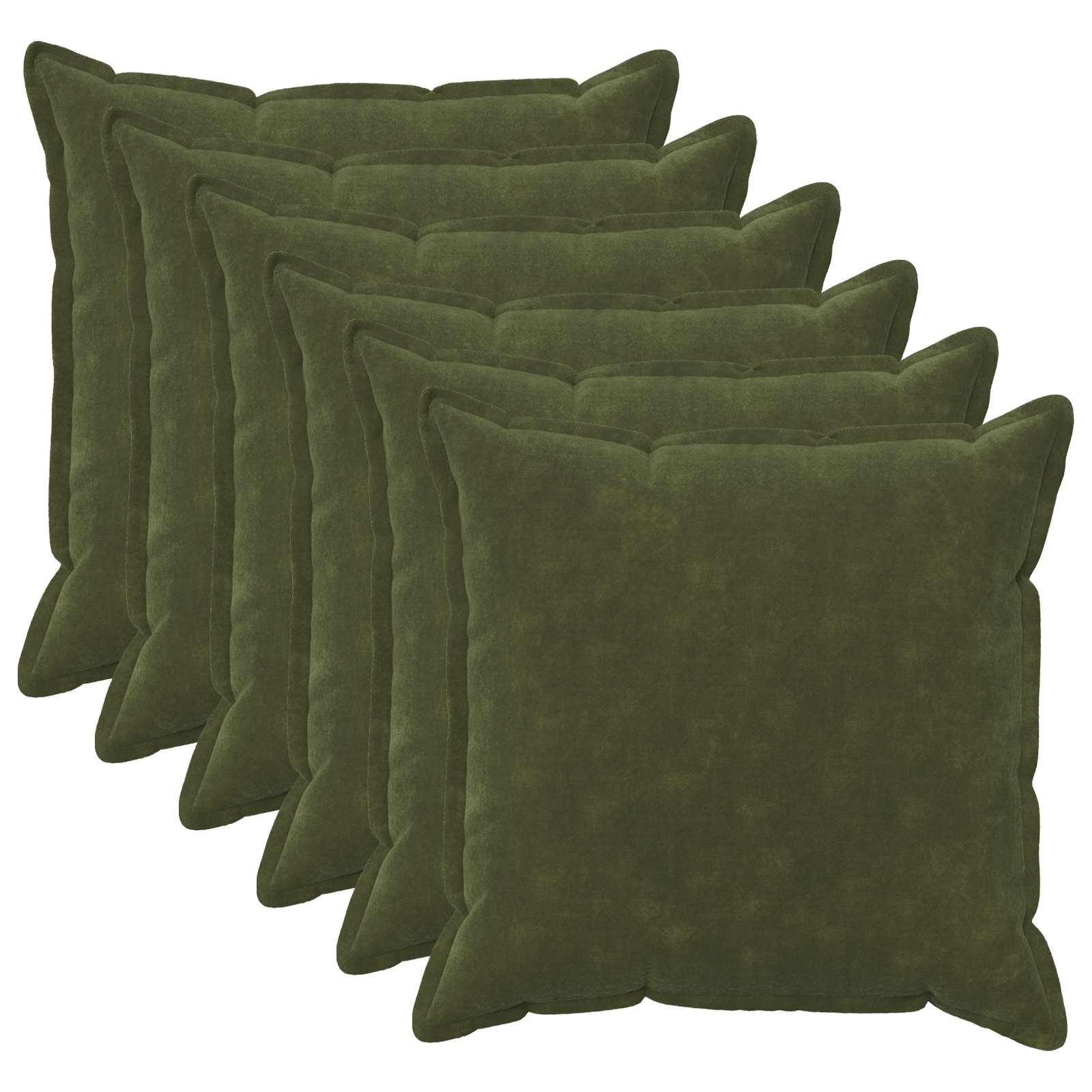 vidaXL Povlak na polštář 6 pcs HOUTEN Zelená 55 x 55 cm