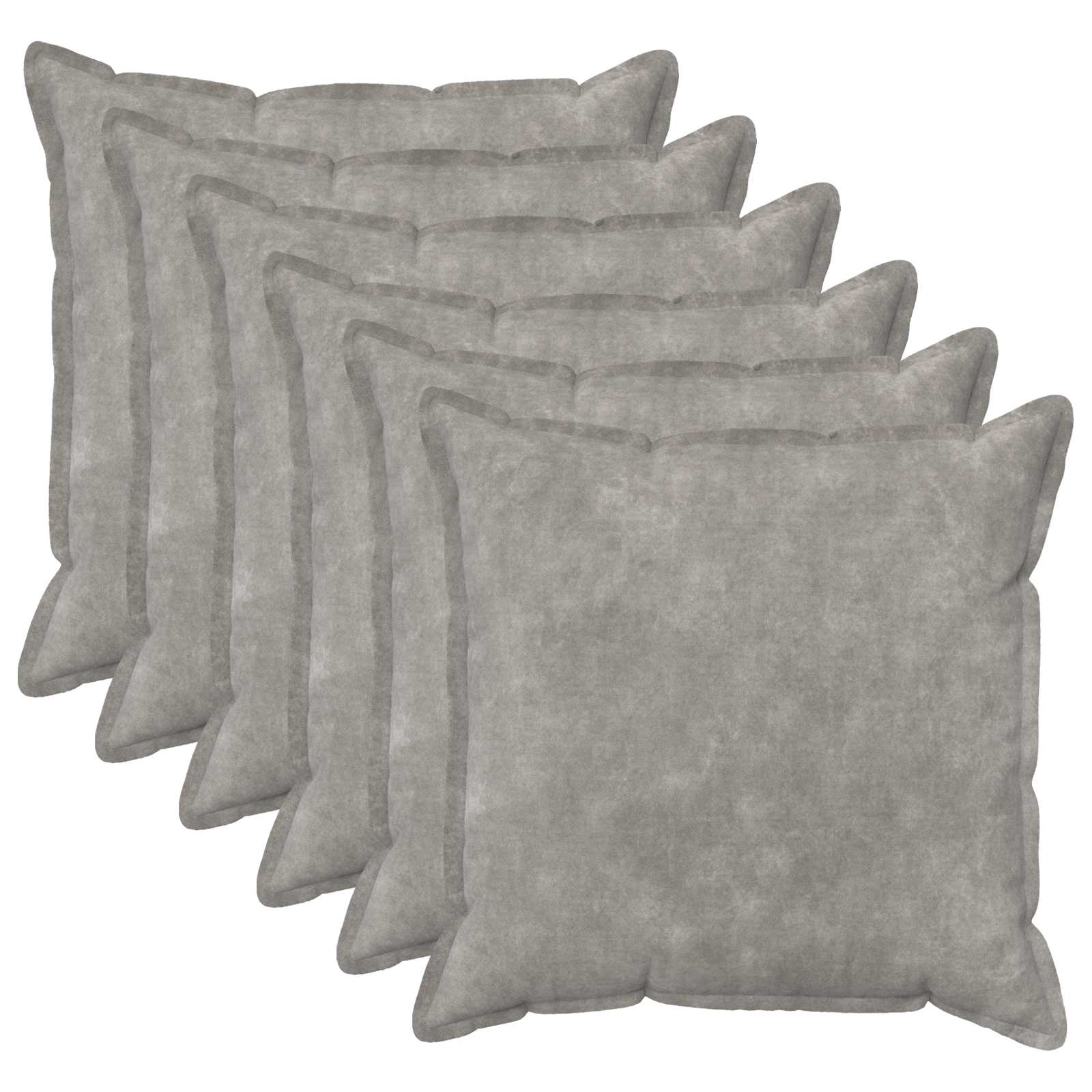 vidaXL Povlak na polštář 6 pcs HOUTEN Světle šedá 55 x 55 cm