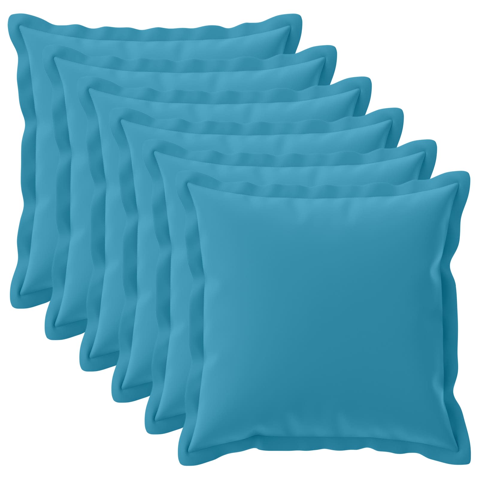 Kussensloop 6 st HOUTEN Lichtblauw 55 x 55 cm Polyester image 1