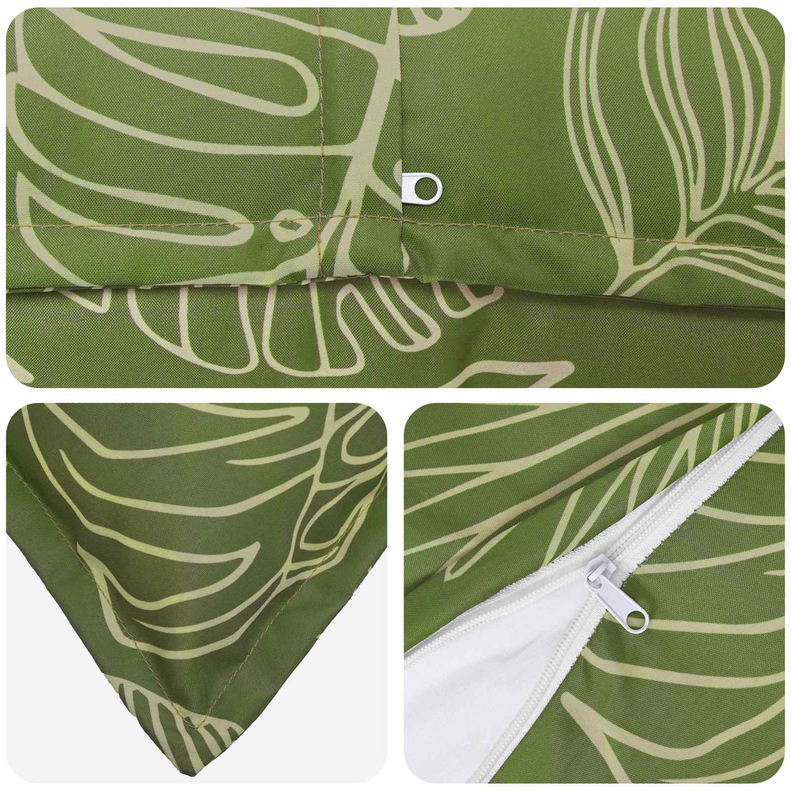 Kussensloop 6 st HOUTEN Bladontwerp 55 x 55 cm Polyester image 4