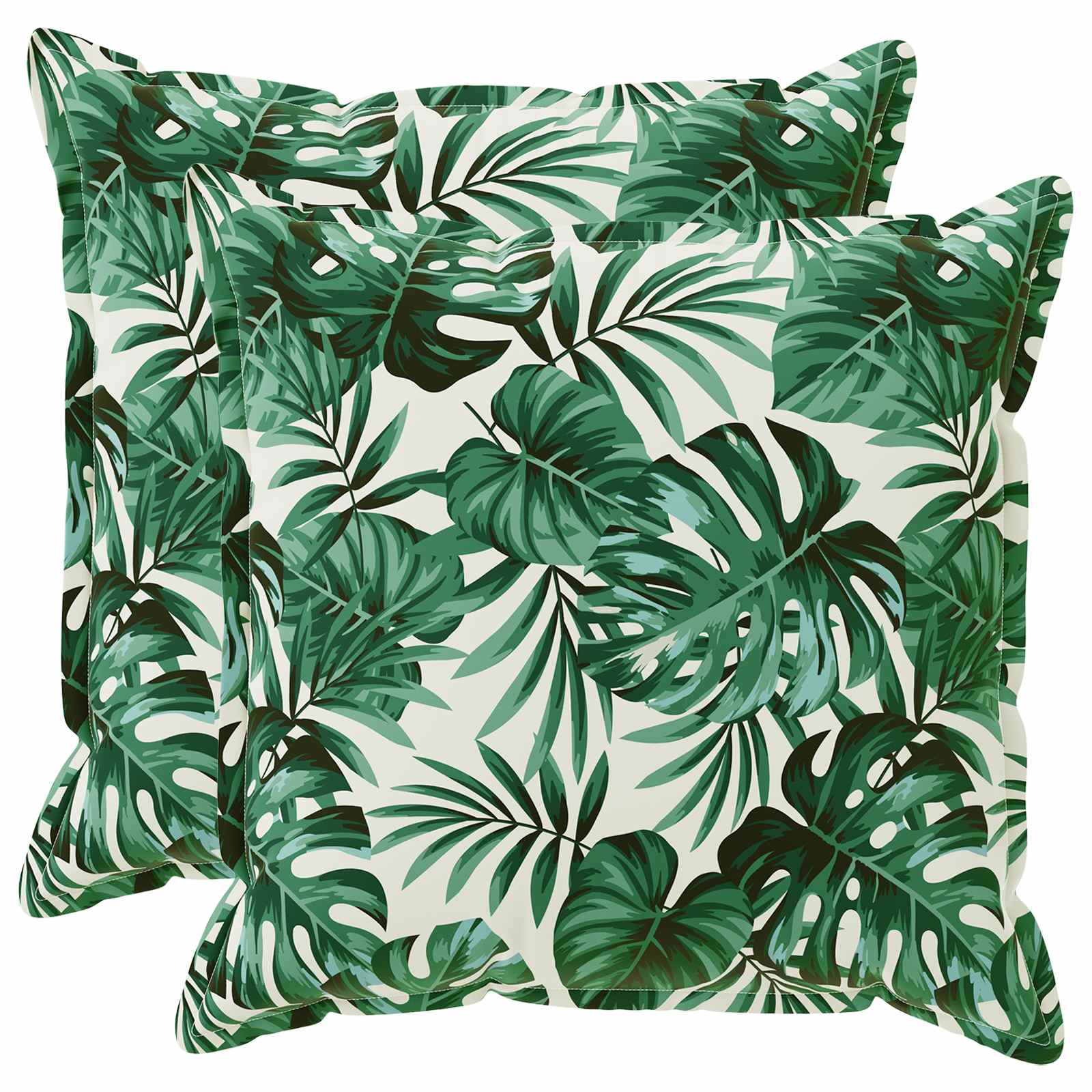 Kussensloop 2 st HOUTEN Bladpatroon 55 x 55 cm Polyester image 1