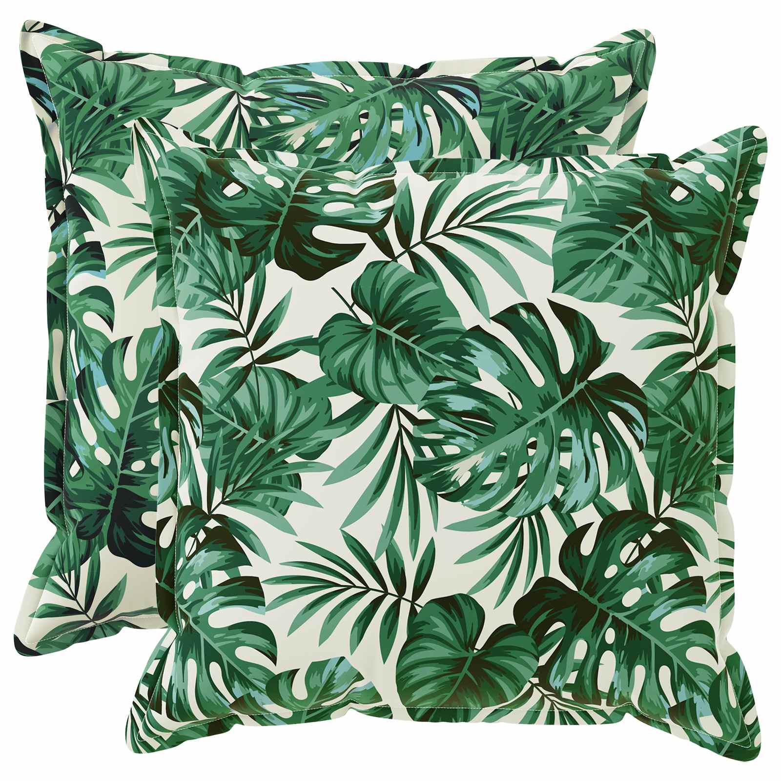 vidaXL Poťah na podložku 2 ks HOUTEN Vzor s listami 55 x 55 cm