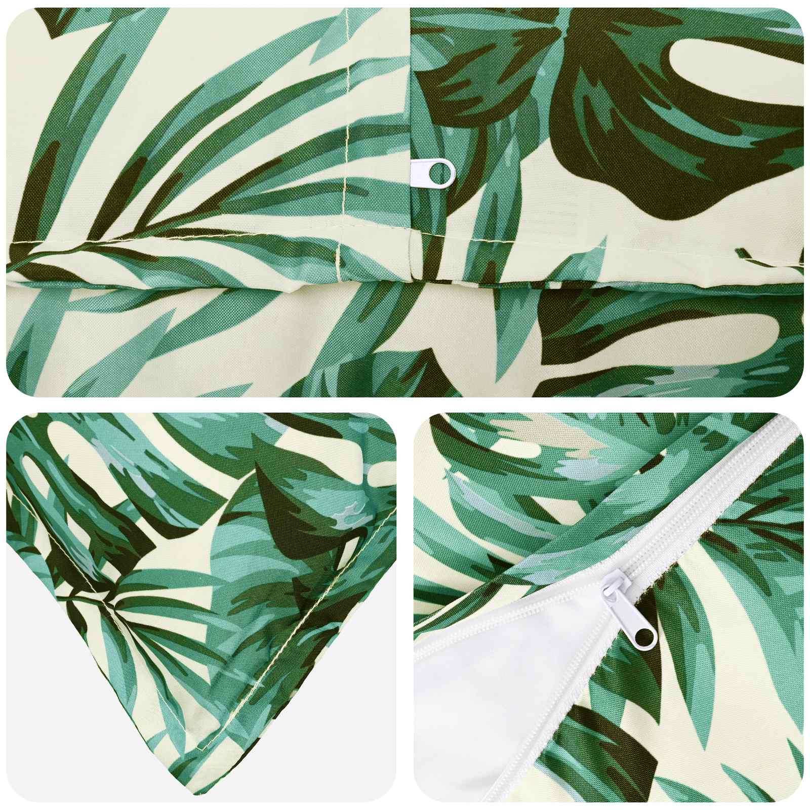 Kussensloop 6 st HOUTEN Bladpatroon 55 x 55 cm Polyester image 4