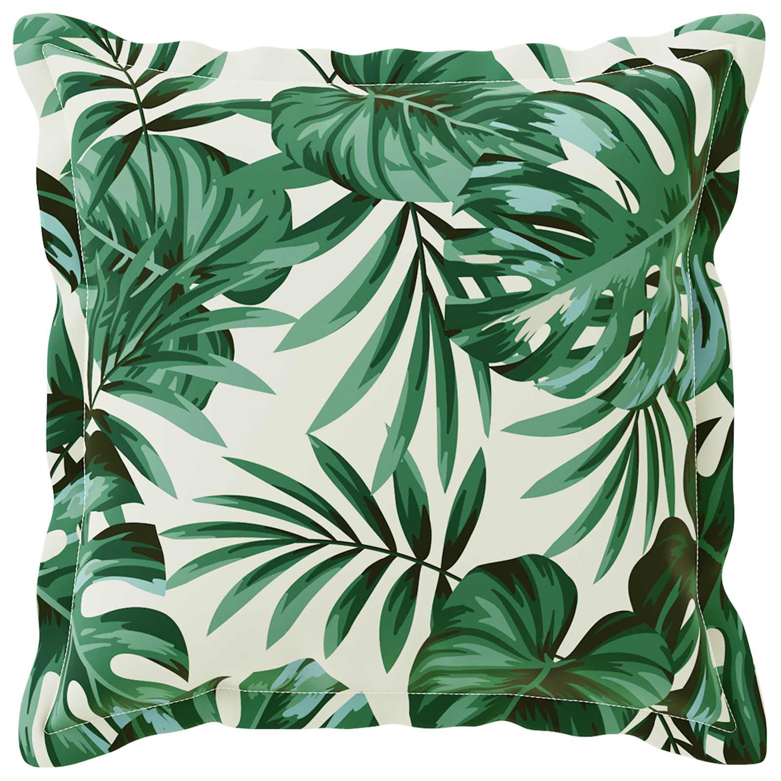 Kussensloop 6 st HOUTEN Bladpatroon 55 x 55 cm Polyester image 2