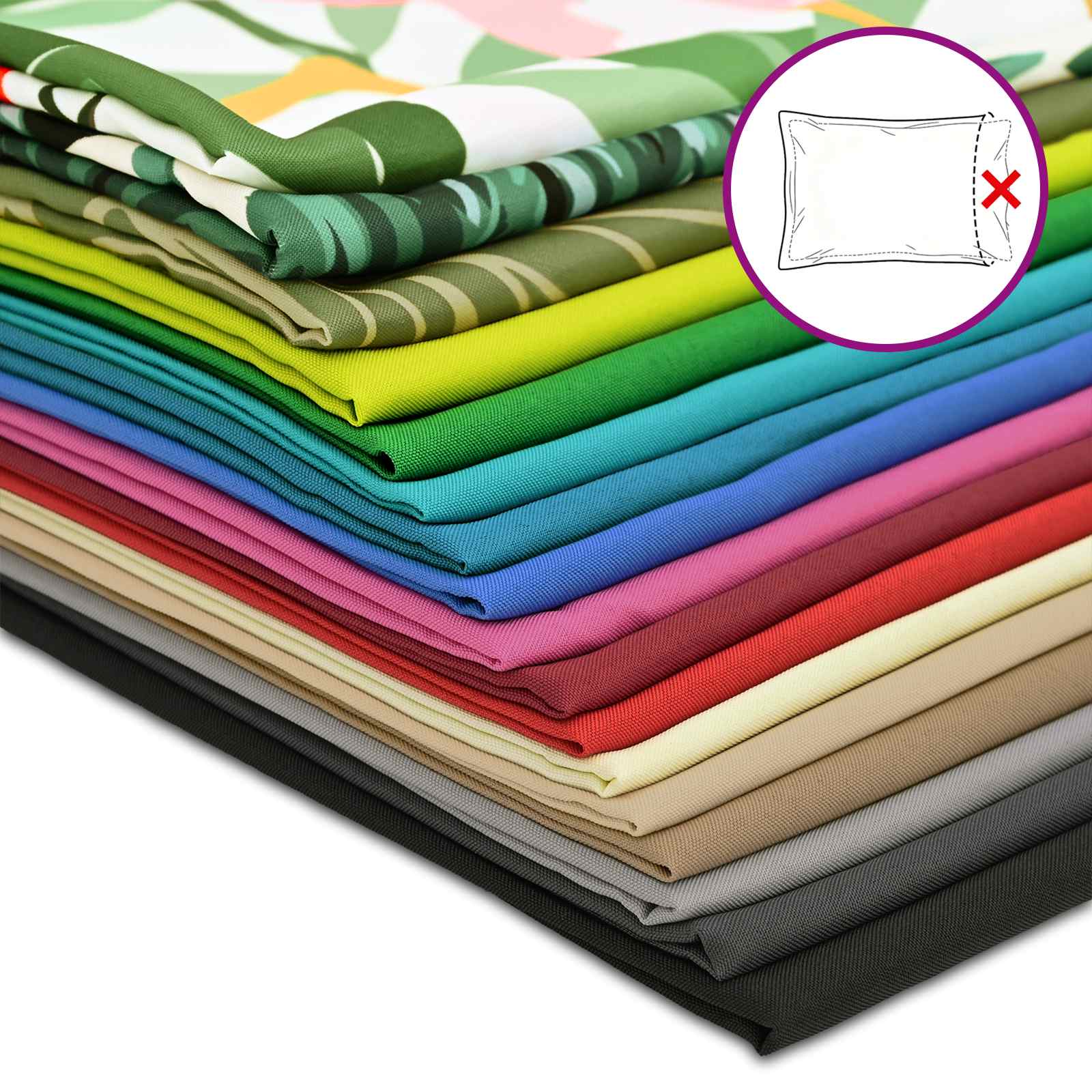 Kussensloop 6 st HOUTEN Bladpatroon 55 x 55 cm Polyester image 7