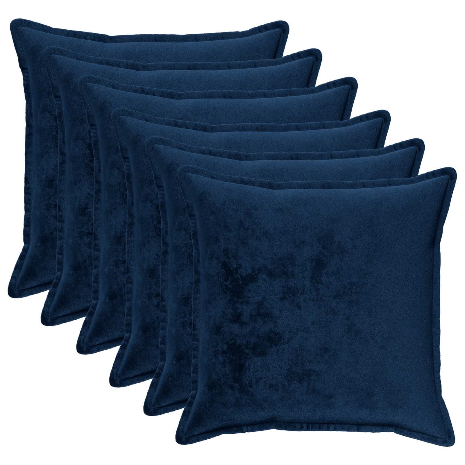 Prevleka za blazino 6 kos HOUTEN Temno modra 55 x 55 cm Flanel