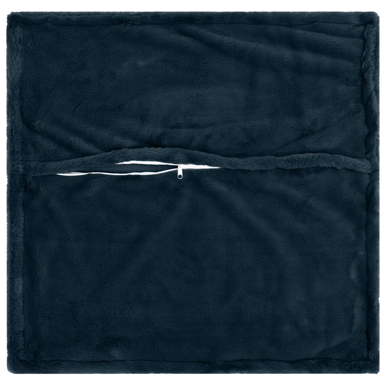 Kussensloop 6 st HOUTEN Marineblauw 55 x 55 cm Nep Konijnenbont image 3