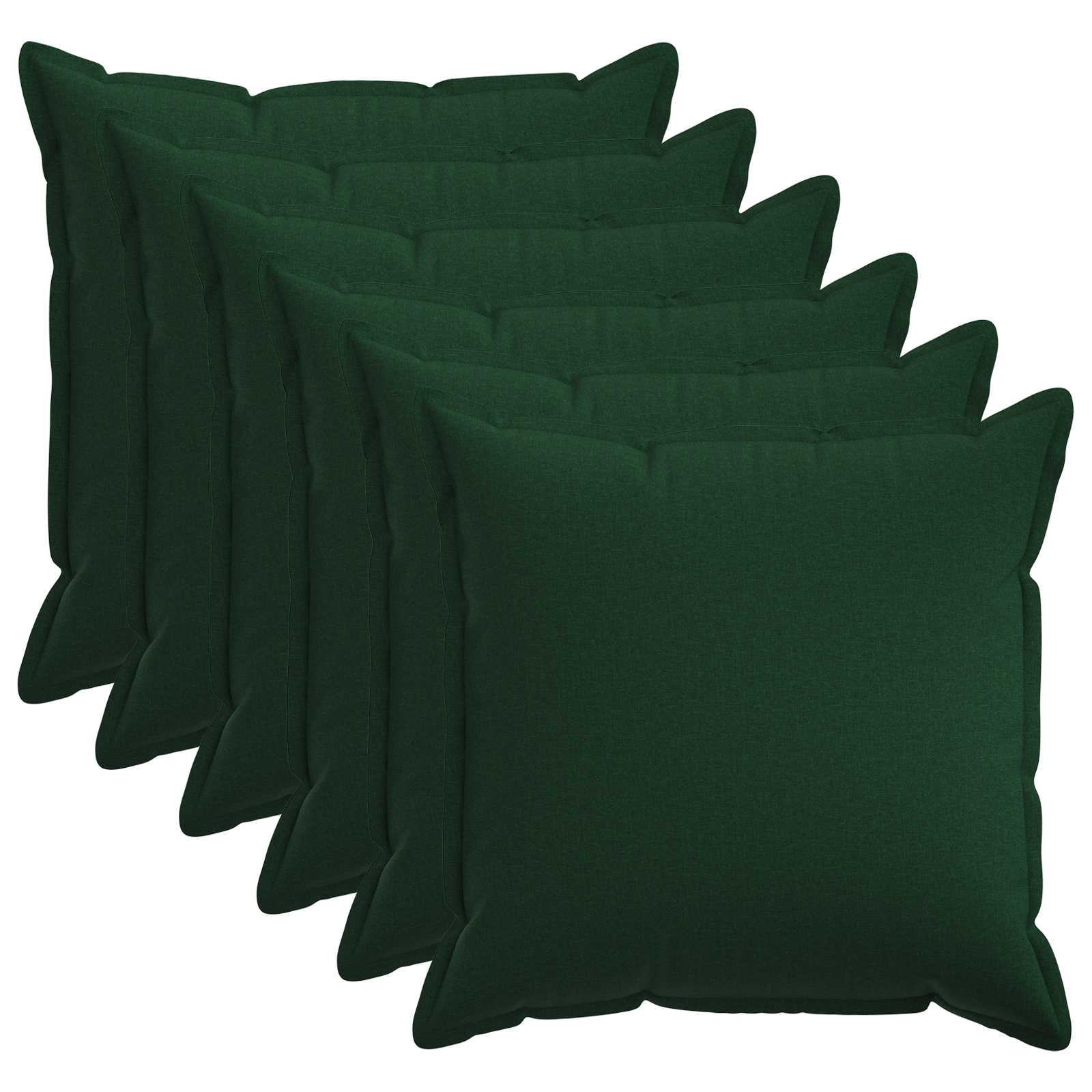 vidaXL Poťah na podložku 6 ks HOUTEN Tmavozelená 60 x 60 cm