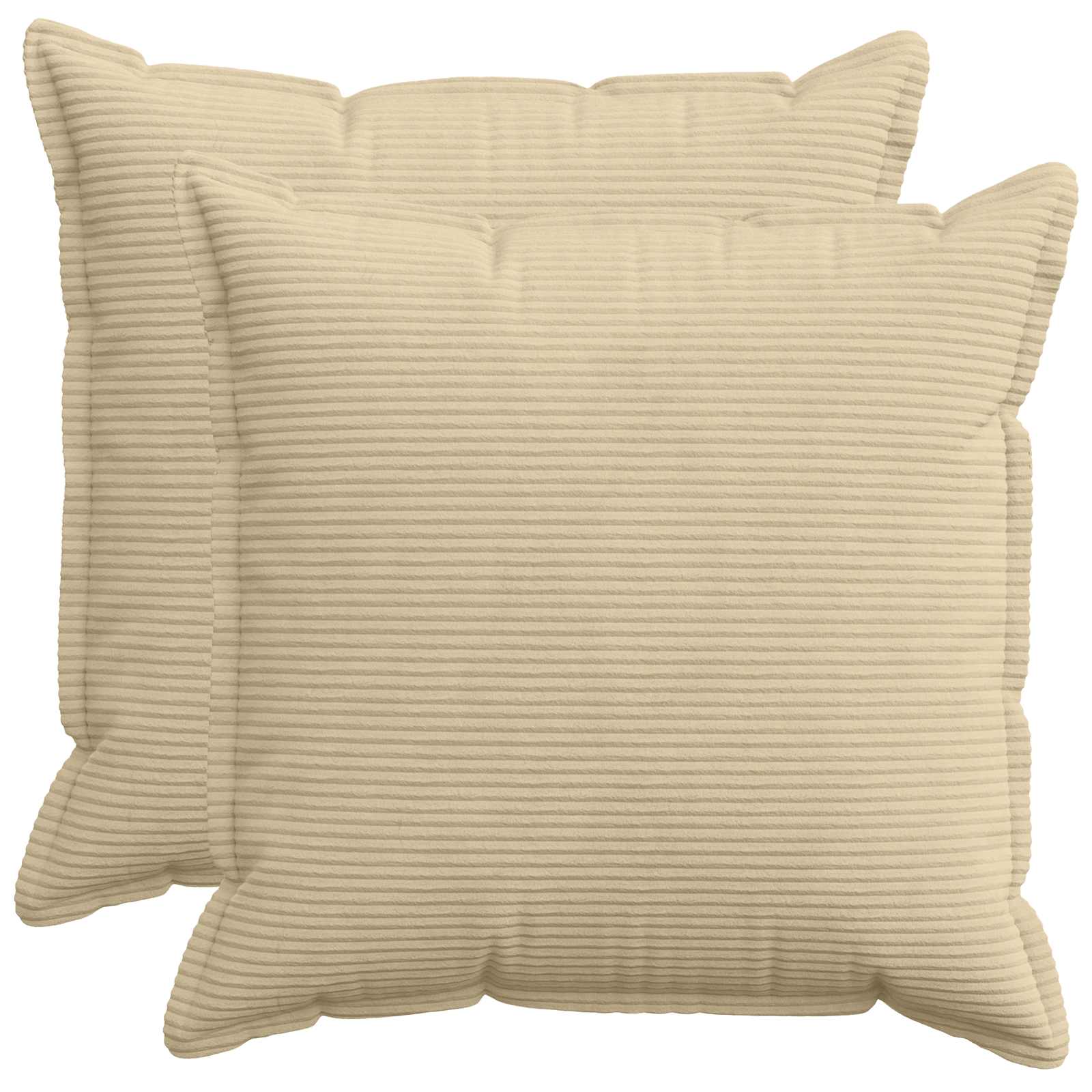 Kussensloop 2 st HOUTEN Lichtgroen Grijs 60 x 60 cm corduroy image 1