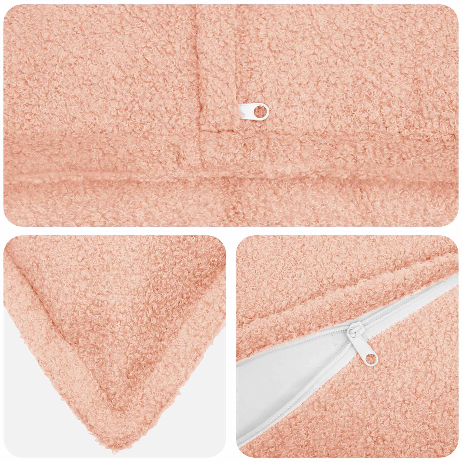 Kussensloop 2 pcs HOUTEN Roze 60 x 60 cm Bouclé image 4