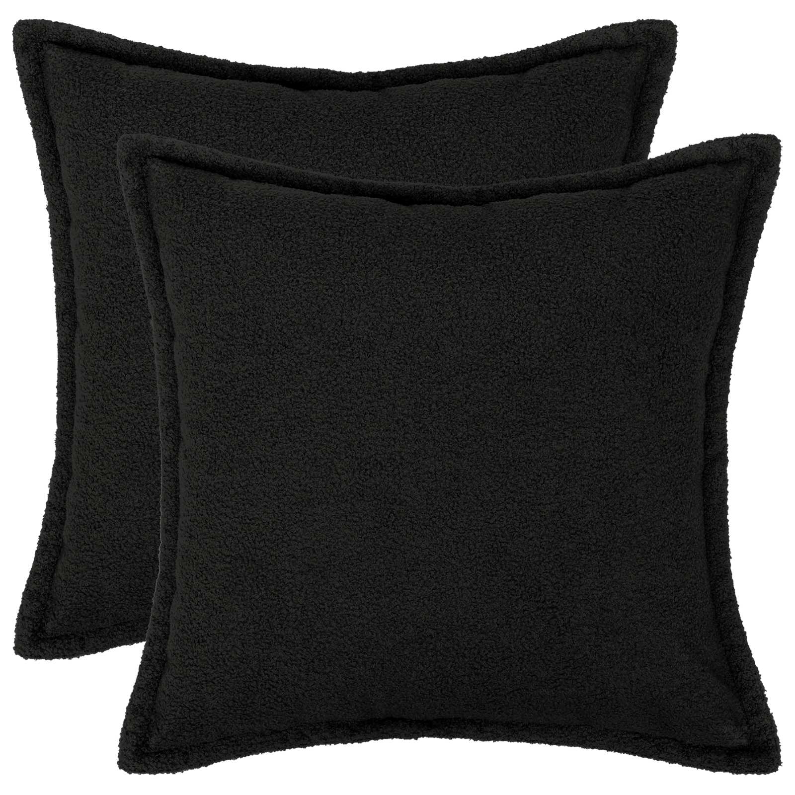Kussensloop 2 pcs HOUTEN Zwart 60 x 60 cm Bouclé image 1