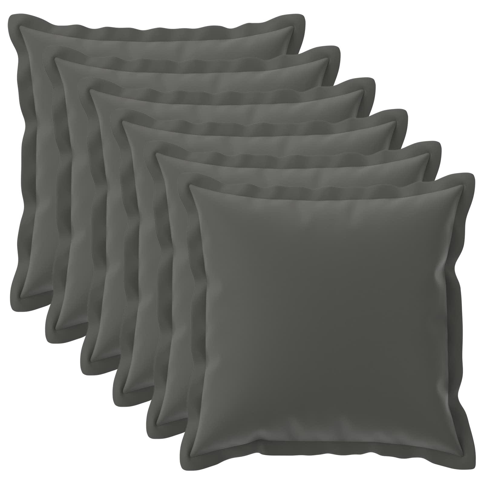 Kussensloop 6 st HOUTEN Antraciet 60 x 60 cm Polyester image 1