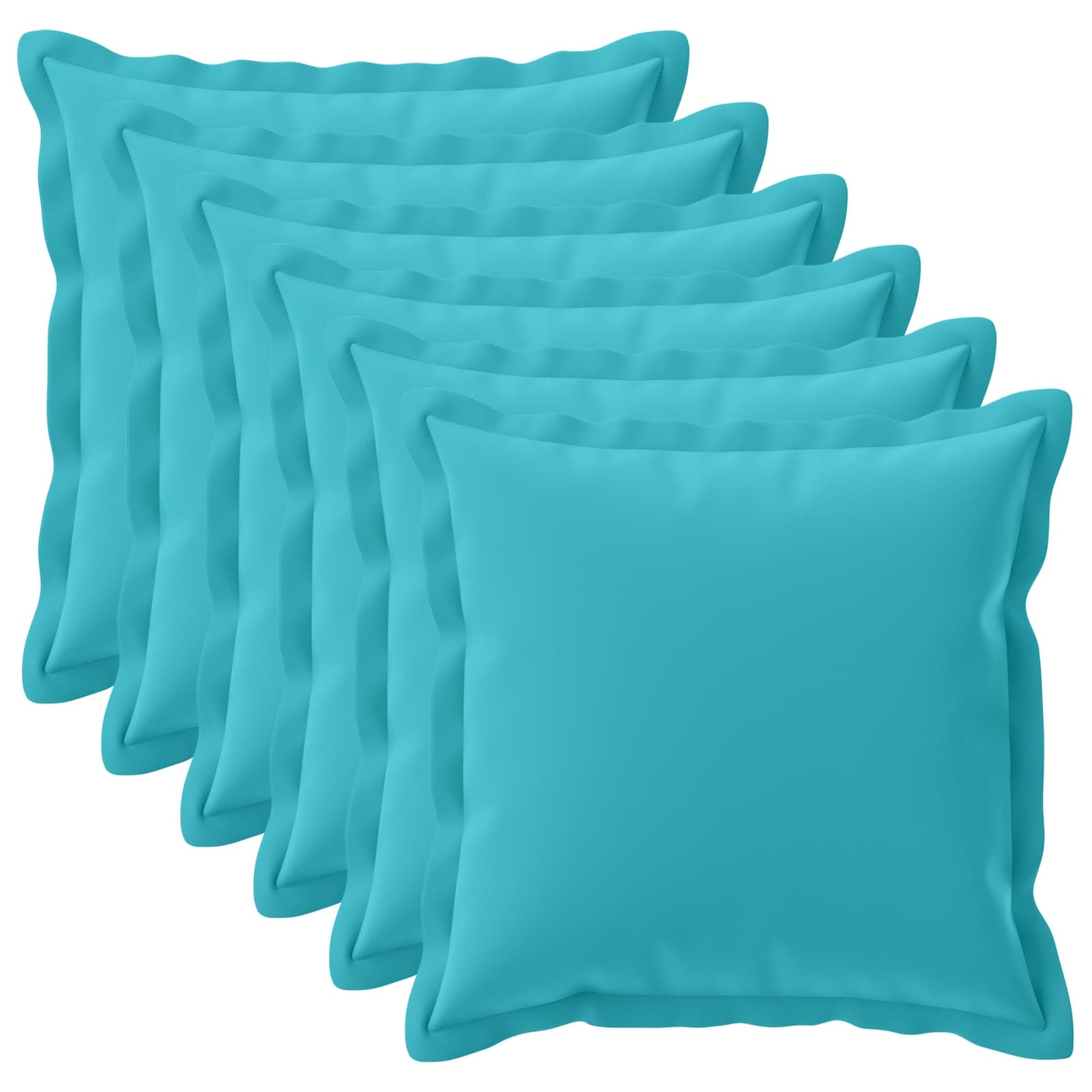 Kussensloop 6 st HOUTEN Turquoise 60 x 60 cm Polyester image 1