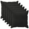 vidaXL Diivanipadi 6 pcs HOUTEN Must 65 x 65 cm Samet